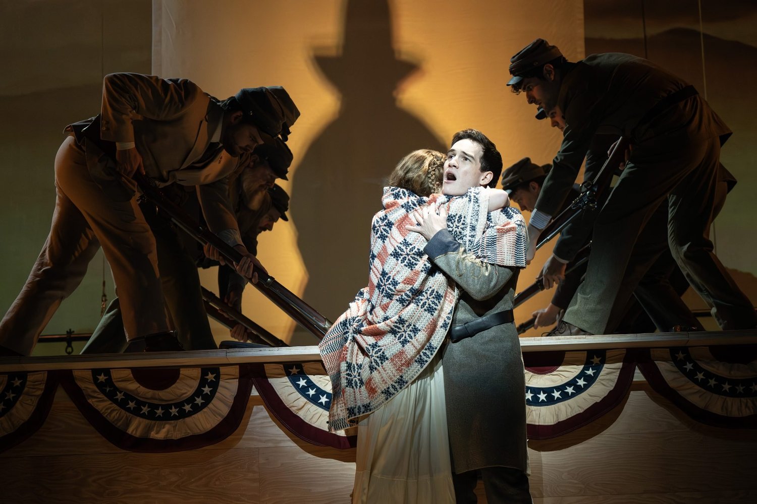 Trevor James and company in the Parade national tour
