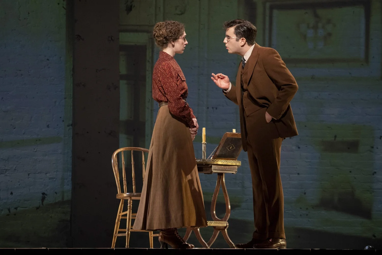 Micaela Diamond and Ben Platt in Parade
