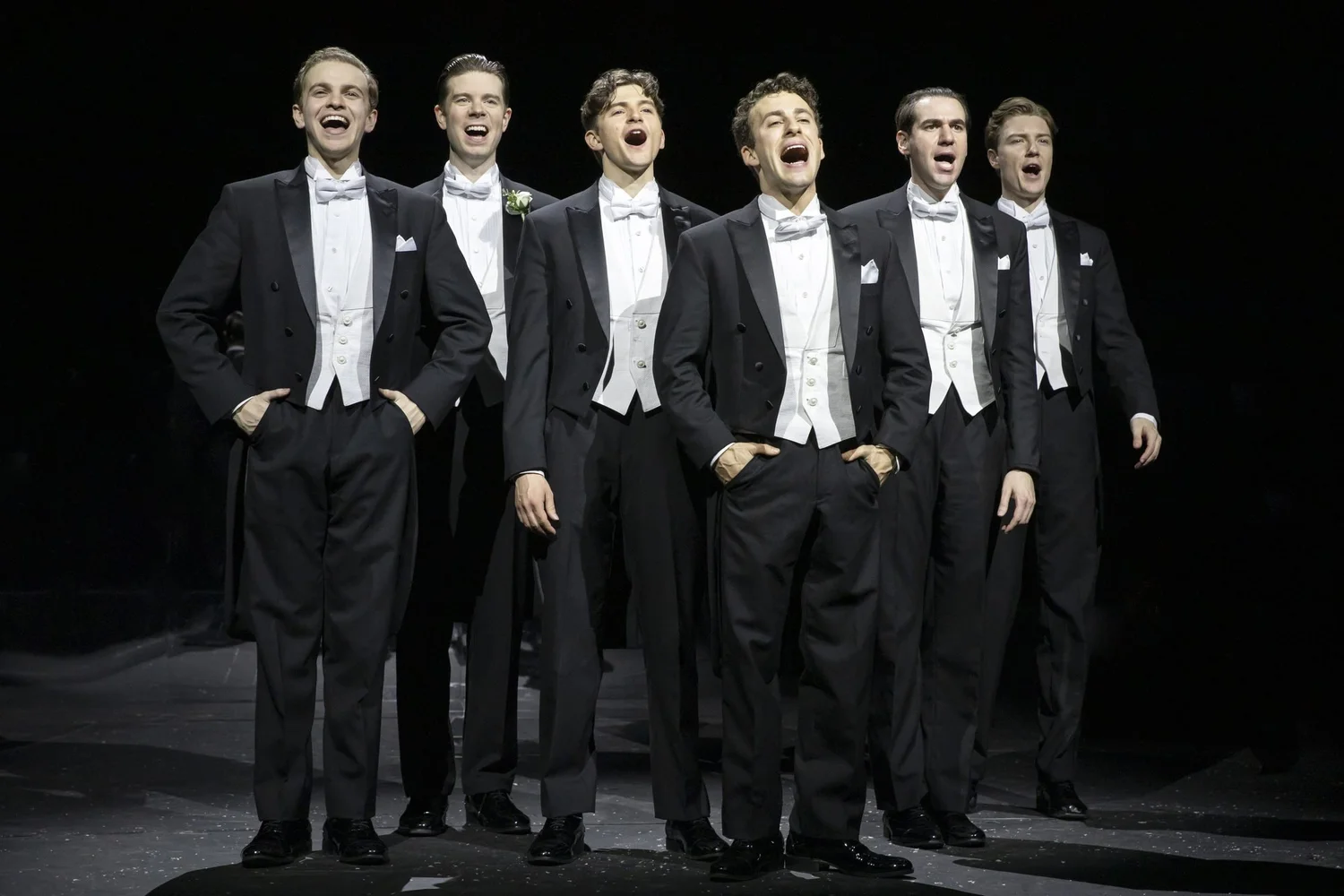 Steven Telsey, Sean Bell, Blake Roman, Danny Kornfeld, Zal Owen and Eric Peters in Harmony