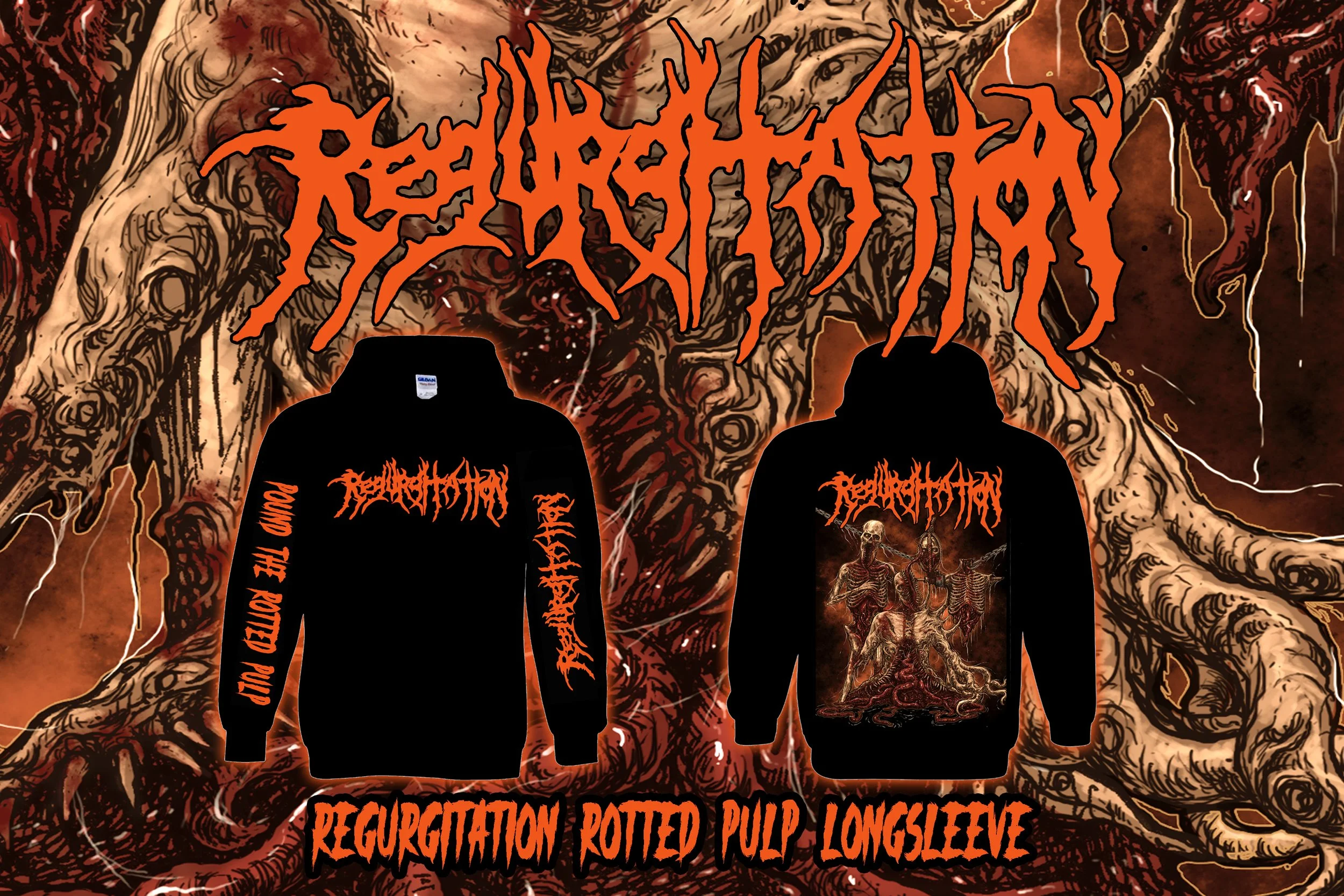 REGURGITATION  "ROTTED PULP" HOODIE