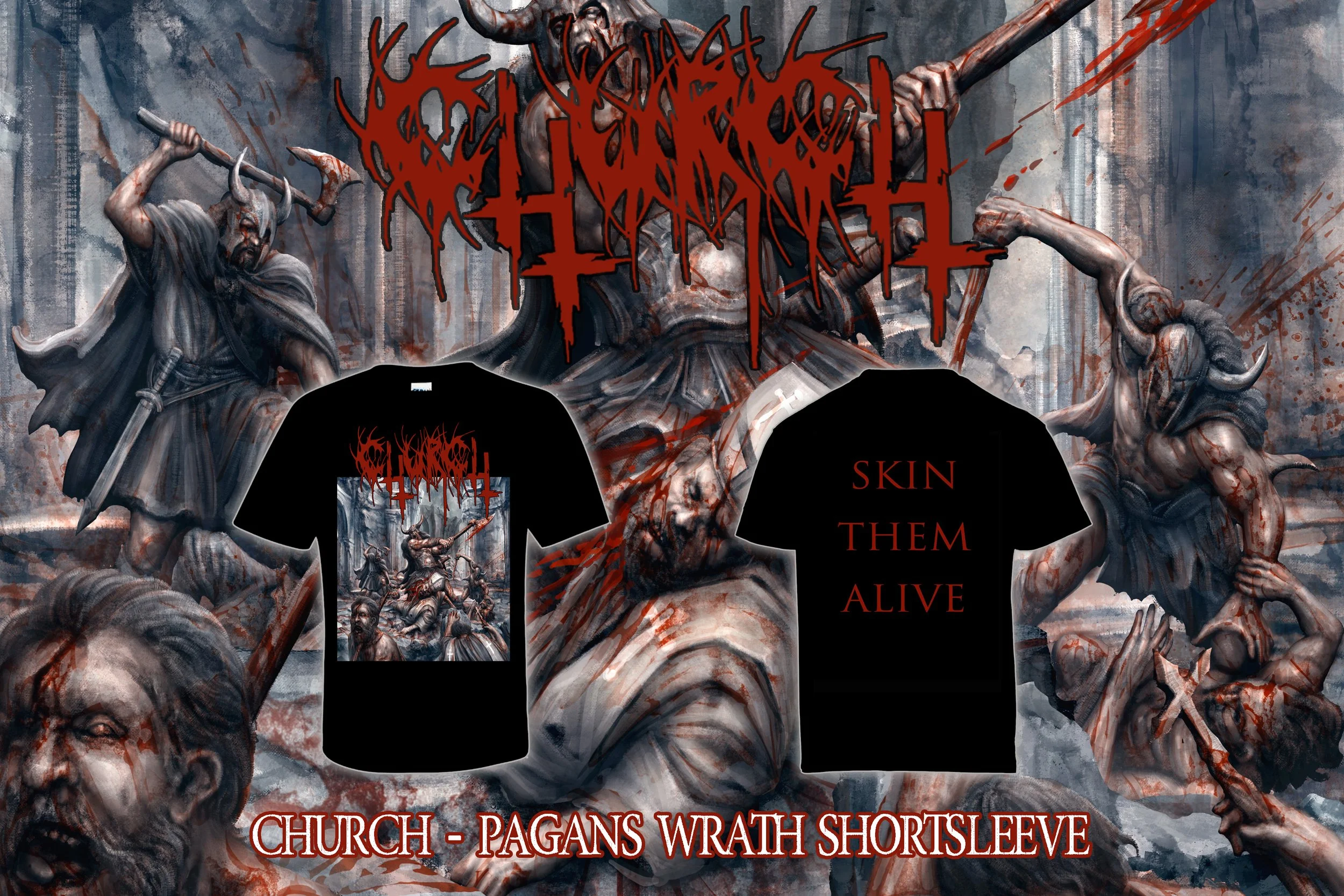 CHURCH "Pagan's Wrath" T SHIRT