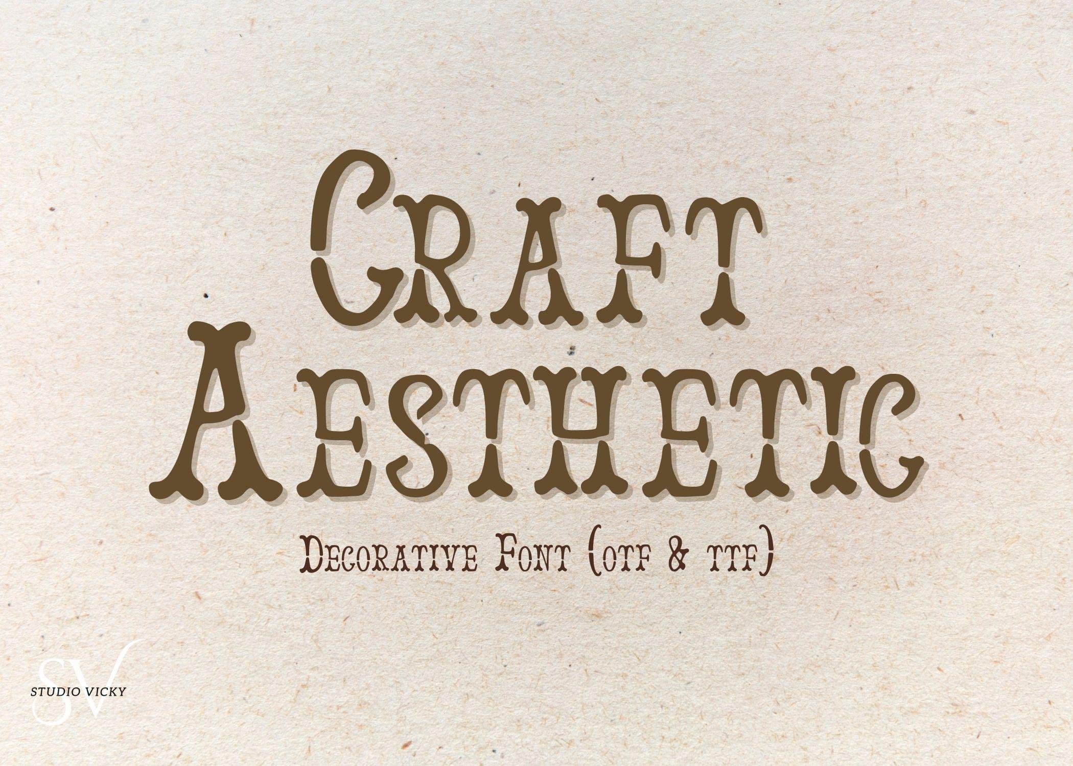 Craft Aesthetic Font OTF and TTF Decorative Font in Vintage Fonts For Canva Retro Font For Instagram Facebook Post Quote Crafting Font