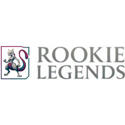 Logo du jeu vidéo Rookie Legends avec un Pokémon Mewtwo