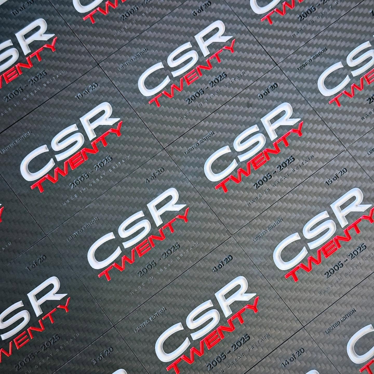 🏎️ It&rsquo;s been a pleasure to work with Caterham Cars on the development of these Limited Edition carbon fibre plaques. Featuring deep engraving, dual-tone grey and red inkwell detailing, these pieces reflect Caterham&rsquo;s dedication to lightw