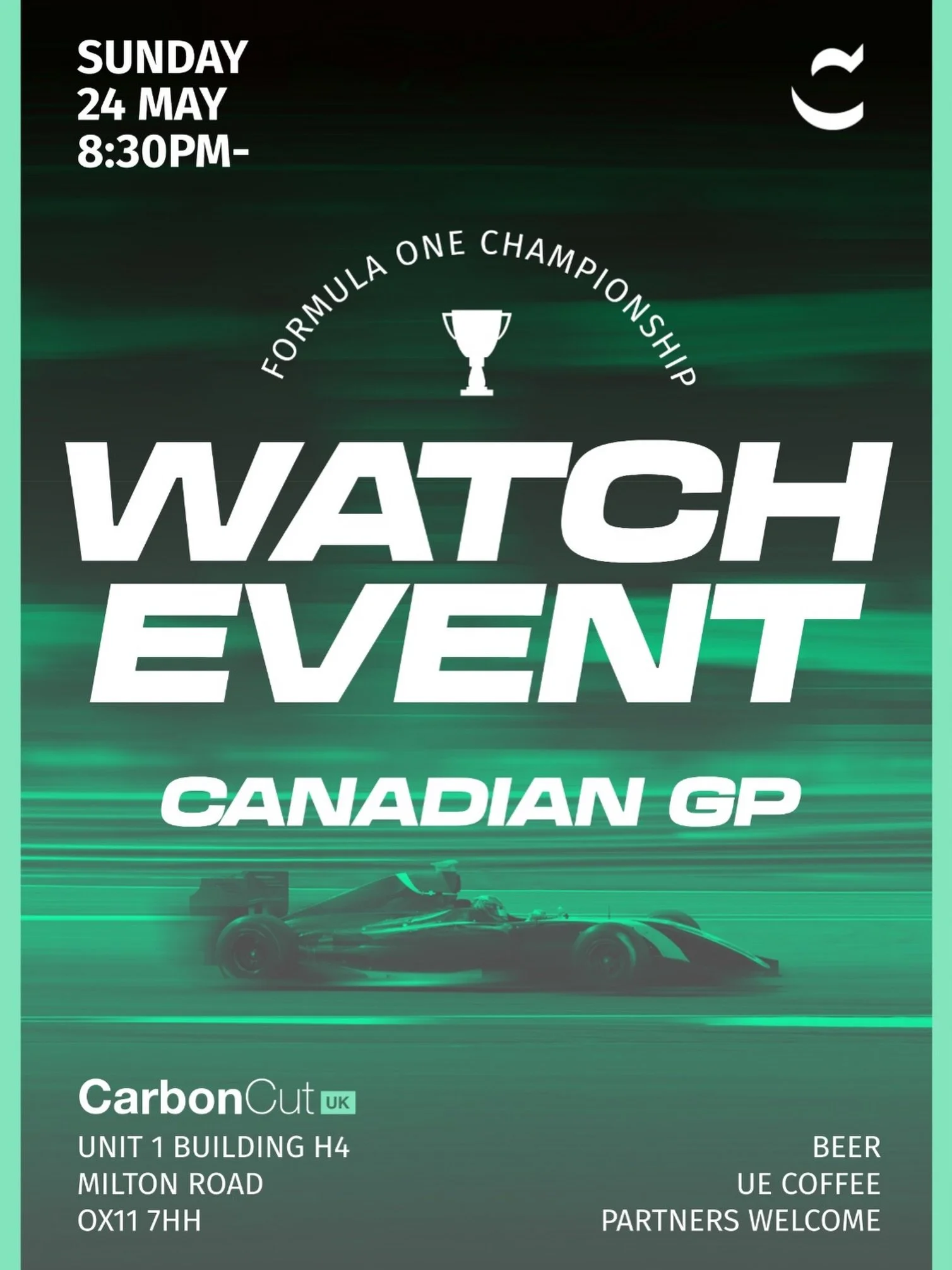 Projecting this Sunday at CCUK.. THE CANADIAN GP! Hopefully the first of many screenings upcoming - A great excuse to meet like minded people, drink good coffee.. or sip on a beer. Partners always welcome 💕🏁