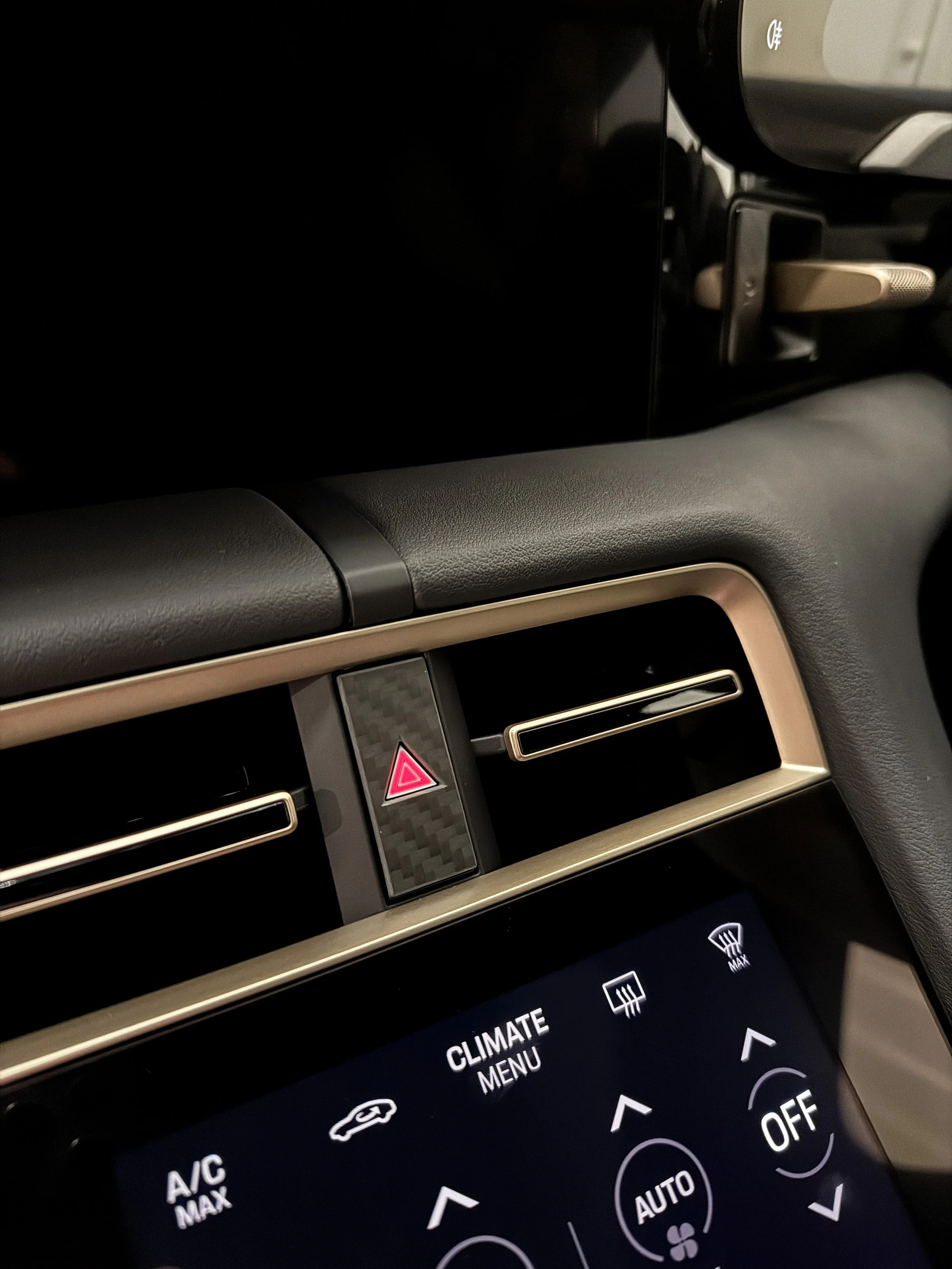 Carbon Porsche Taycan Hazard Facia