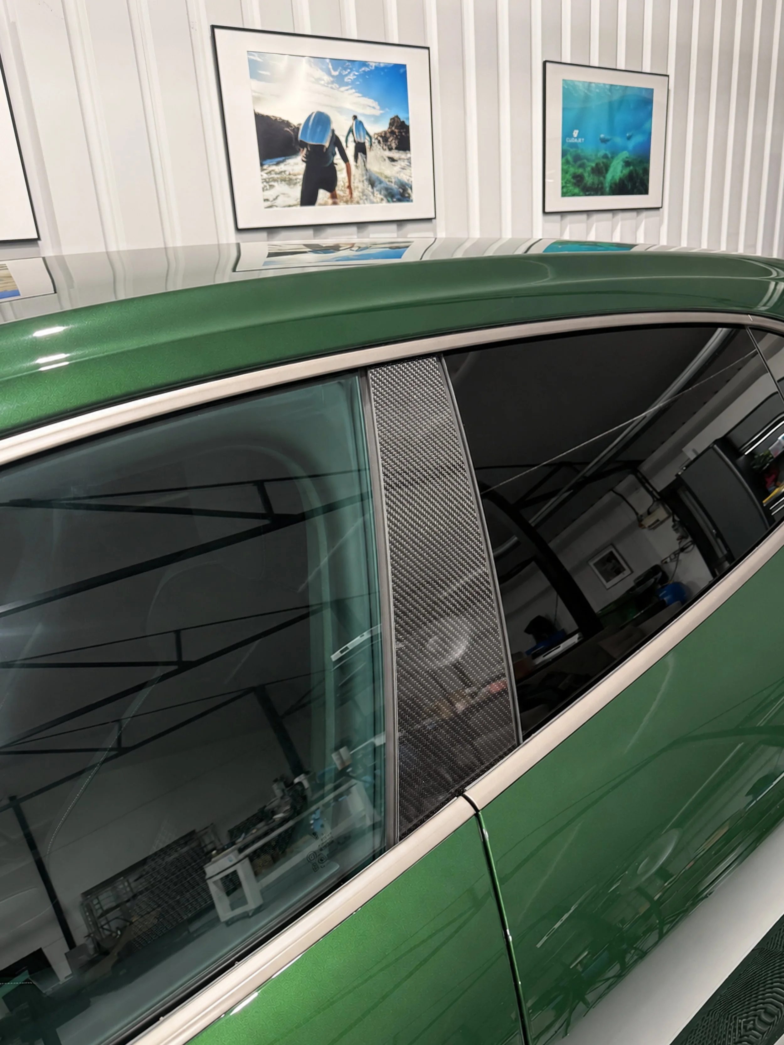 Carbon Porsche Taycan B Pillar