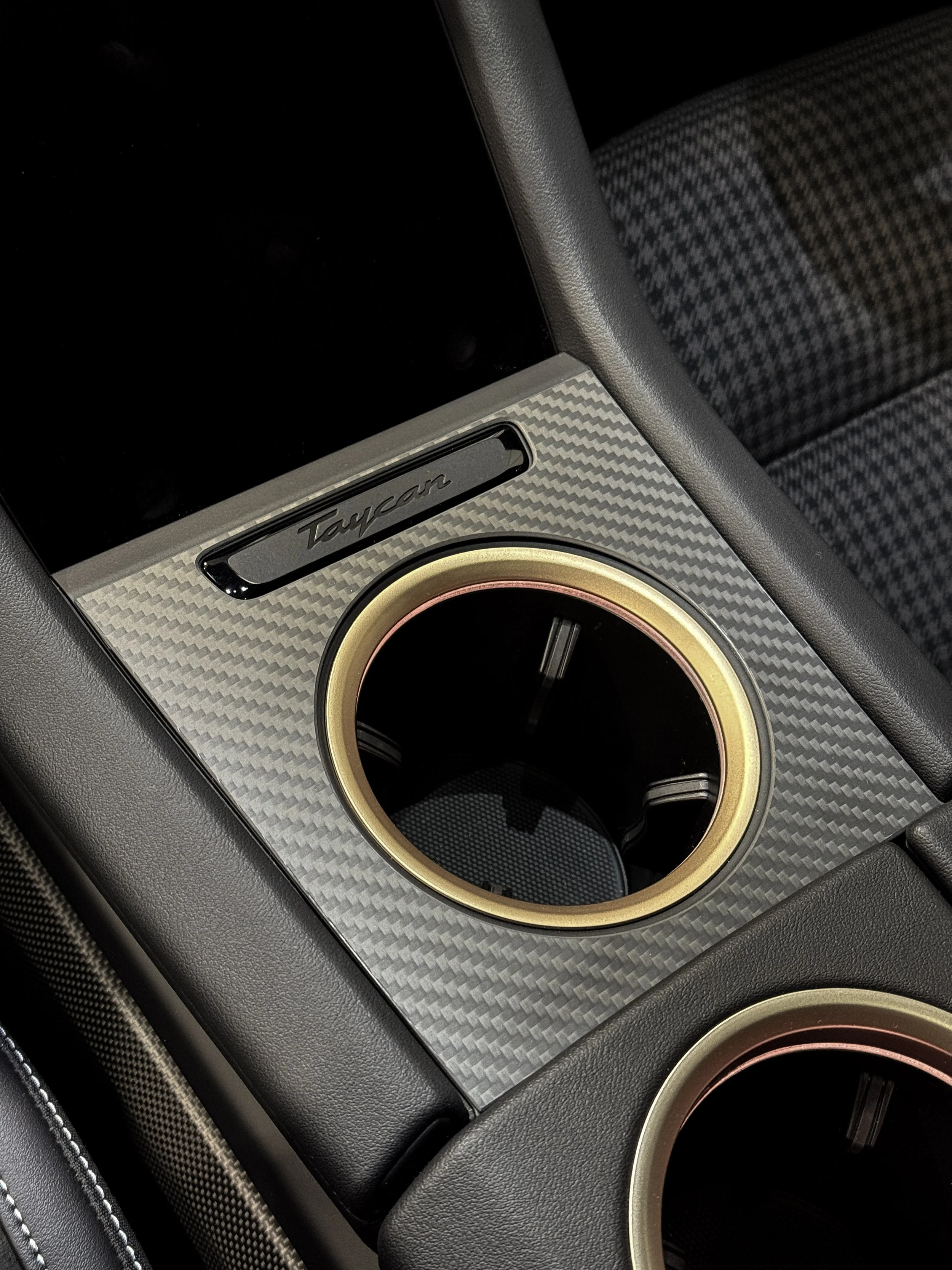 Carbon Porsche Taycan Centre Console Facia