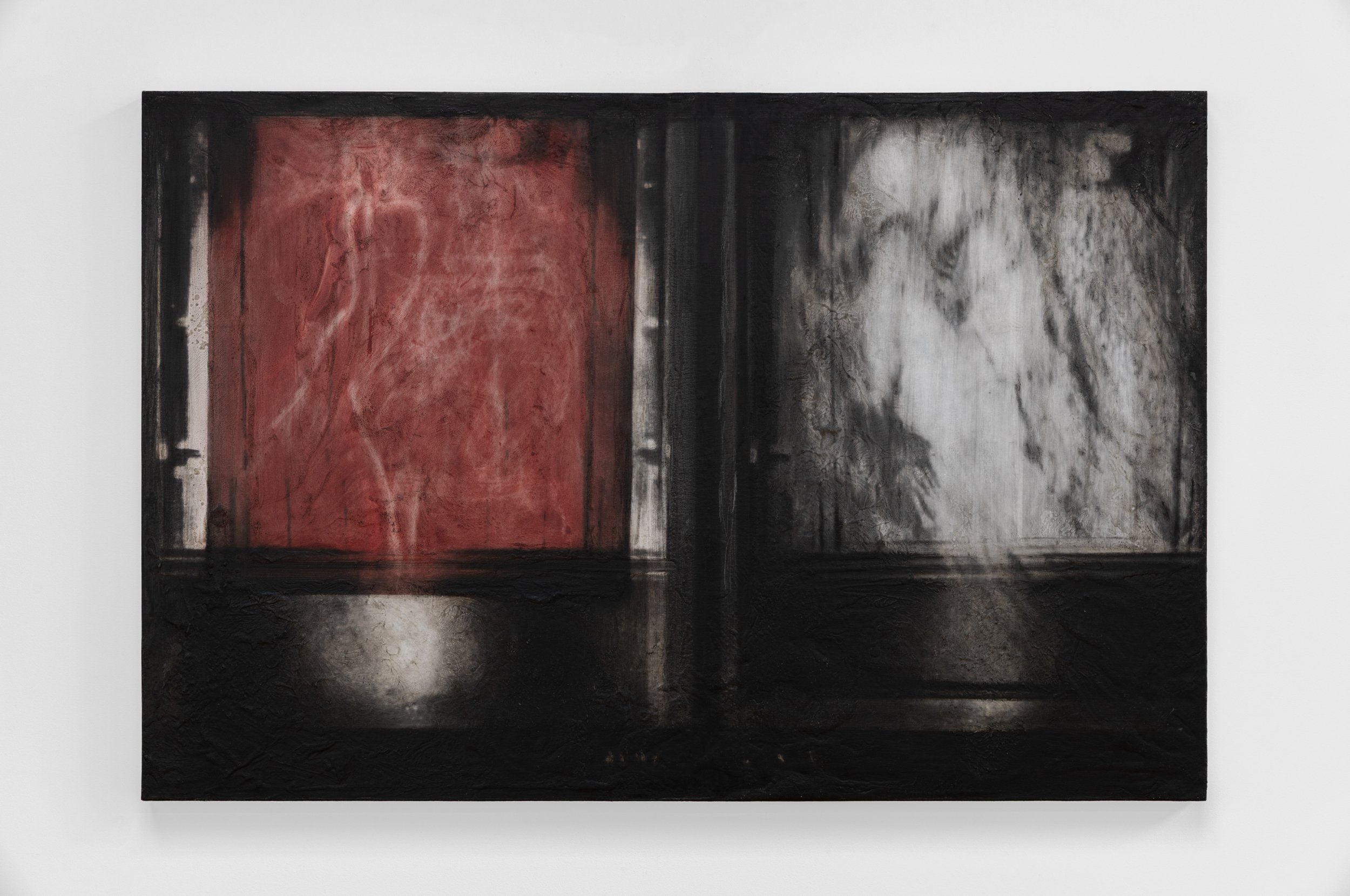Raha Raissnia
 Untitled , 2018
Oil, pigment, gel medium, graphite on wood
24 x 36 inches
61 x 91.4 cm