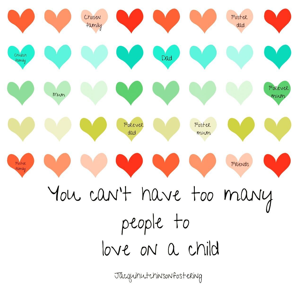 🧡💛💚💙💜🤍

There are so many people who love on each child that comes through our foster home! When B left, we had over 45 people in our house at her goodbye party&hellip; and not everyone invited could even make it. 
How rich it makes the child&r