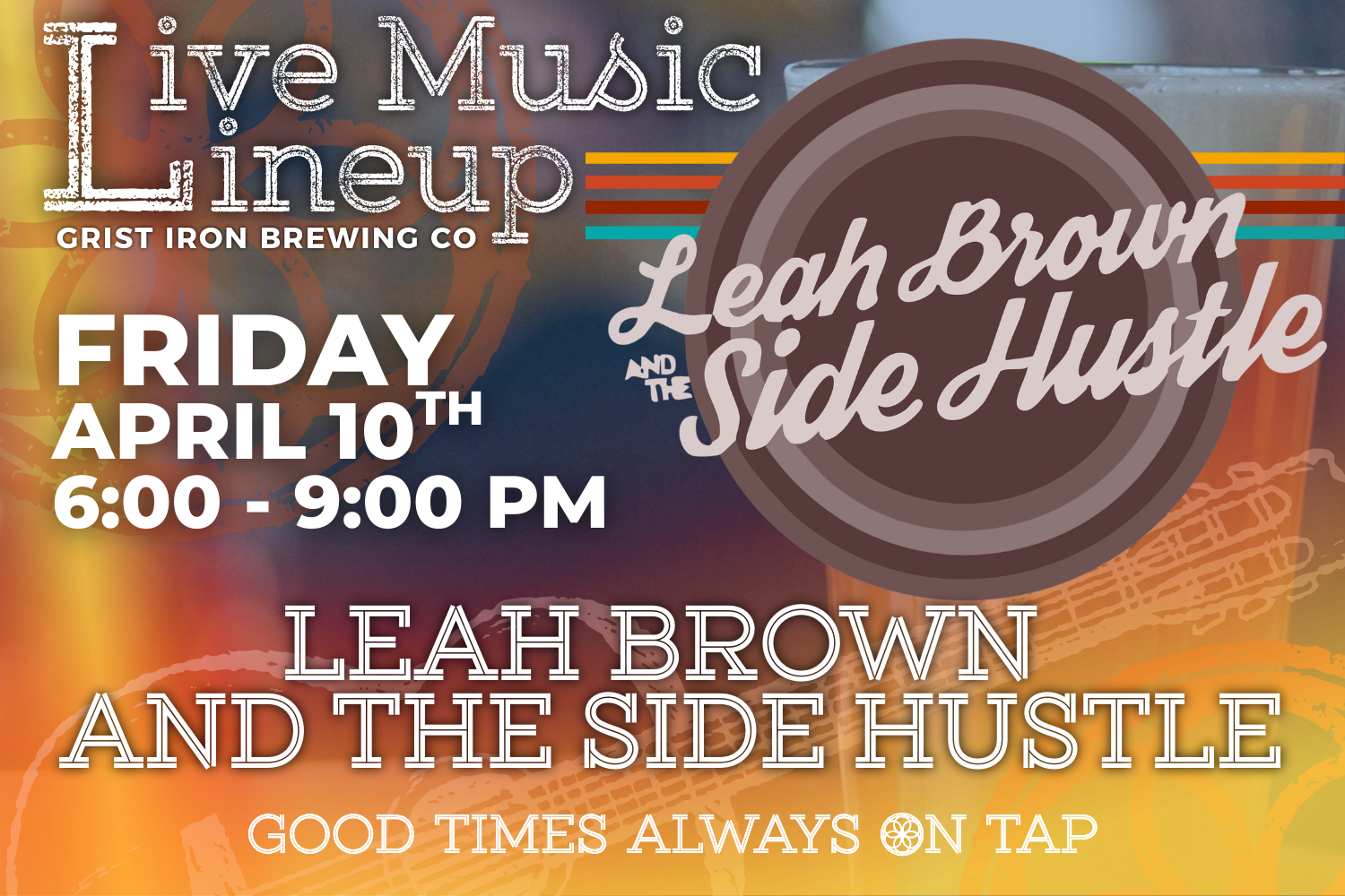 Live Music Lineup: Leah Brown and the Side Hustle
