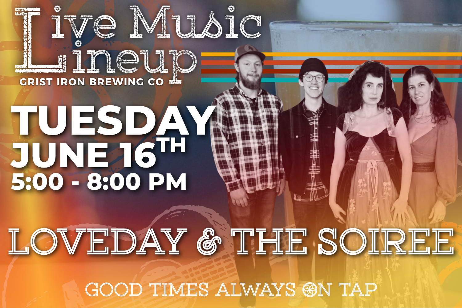 Live Music Lineup: Loveday & The Soiree