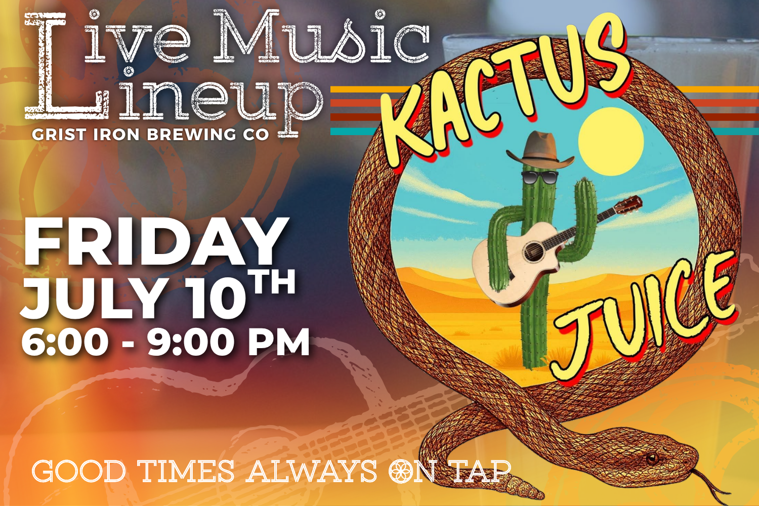 Live Music Lineup: Kactus Juice