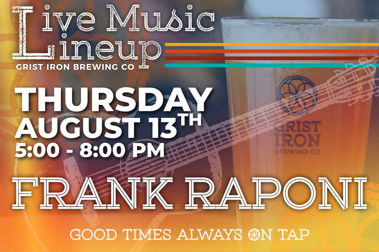 Live Music Lineup: Frank Raponi