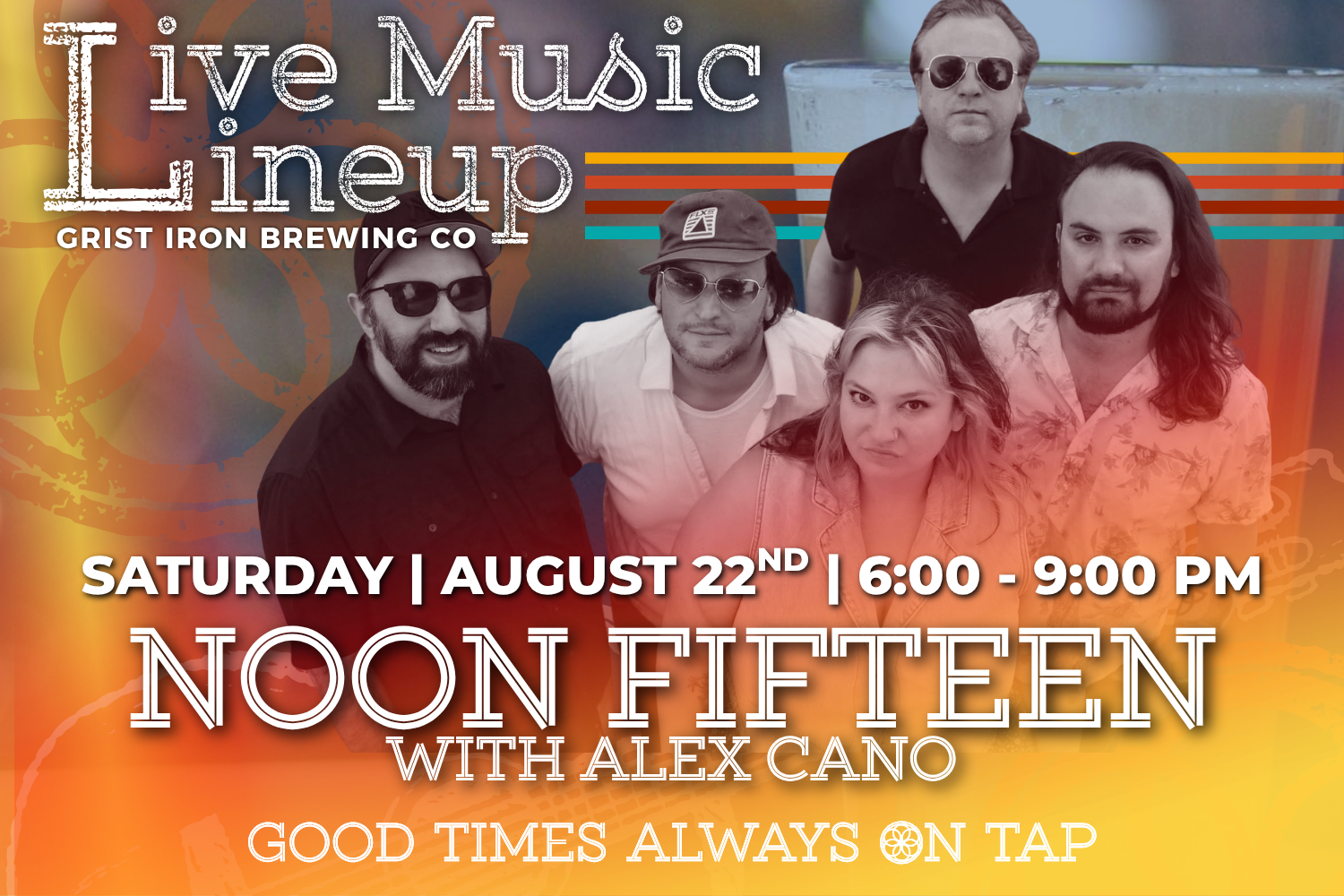 Live Music Lineup: Noon Fifteen with Alex Cano
