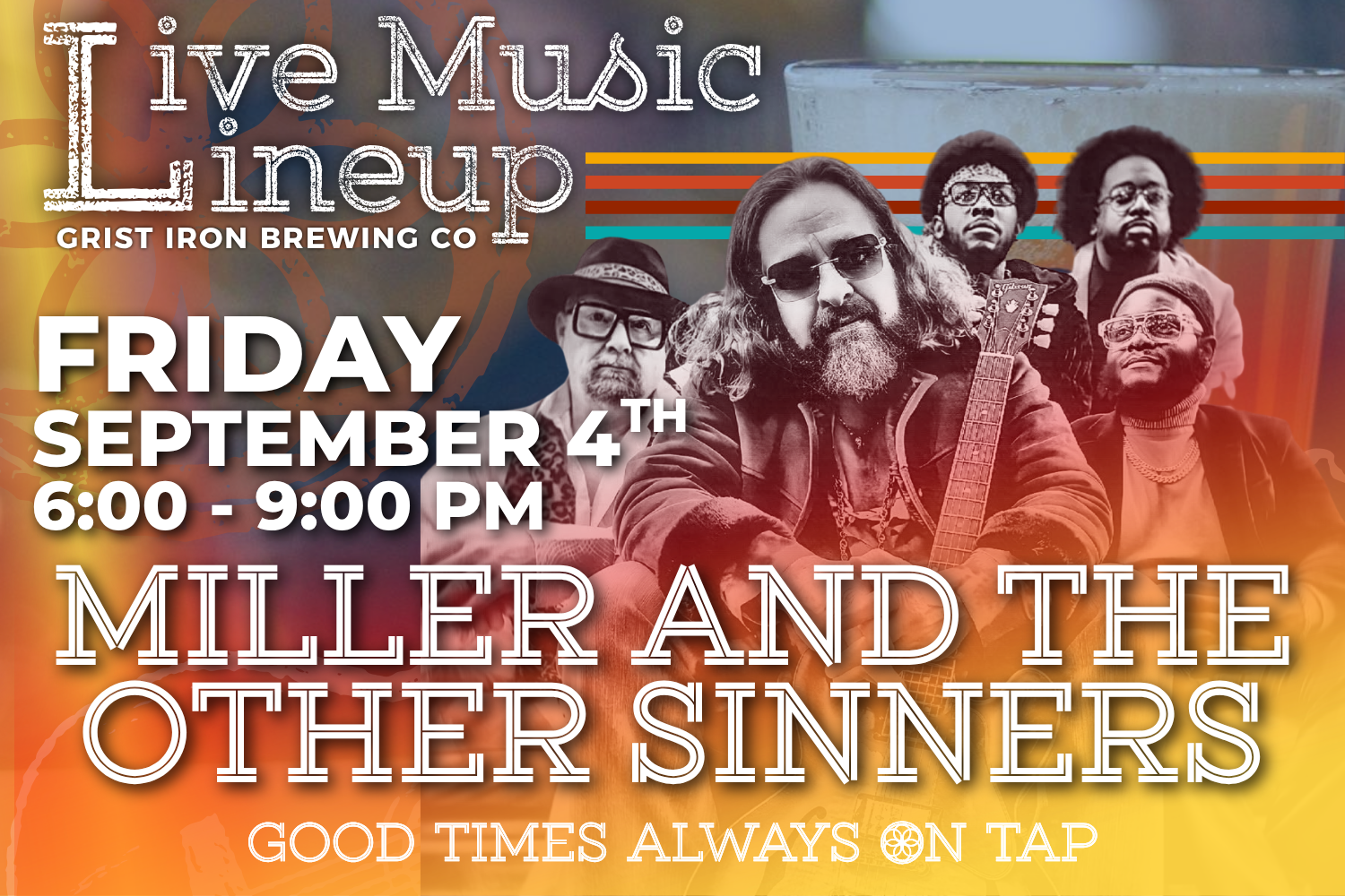 Live Music Lineup: Miller and The Other Sinners