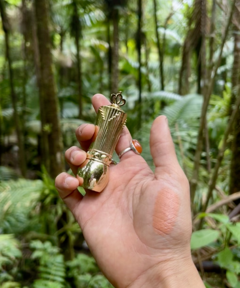 Swatch of Kosmesis, Talismanic Lipstick in el Yunque Puerto rico