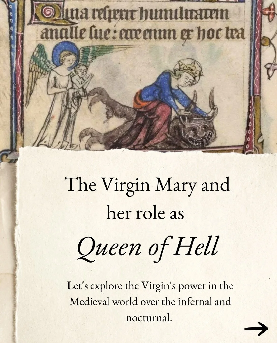 Ever wondered why our Latina Grandmothers prayed so much to Mary? 

SHE WAS THAT GIRL! Mary&rsquo;s power throughout the medieval world highlights the obscuration and sanitization she has undergone. 

The paper &ldquo;The Voice of Mary: Later Medieva
