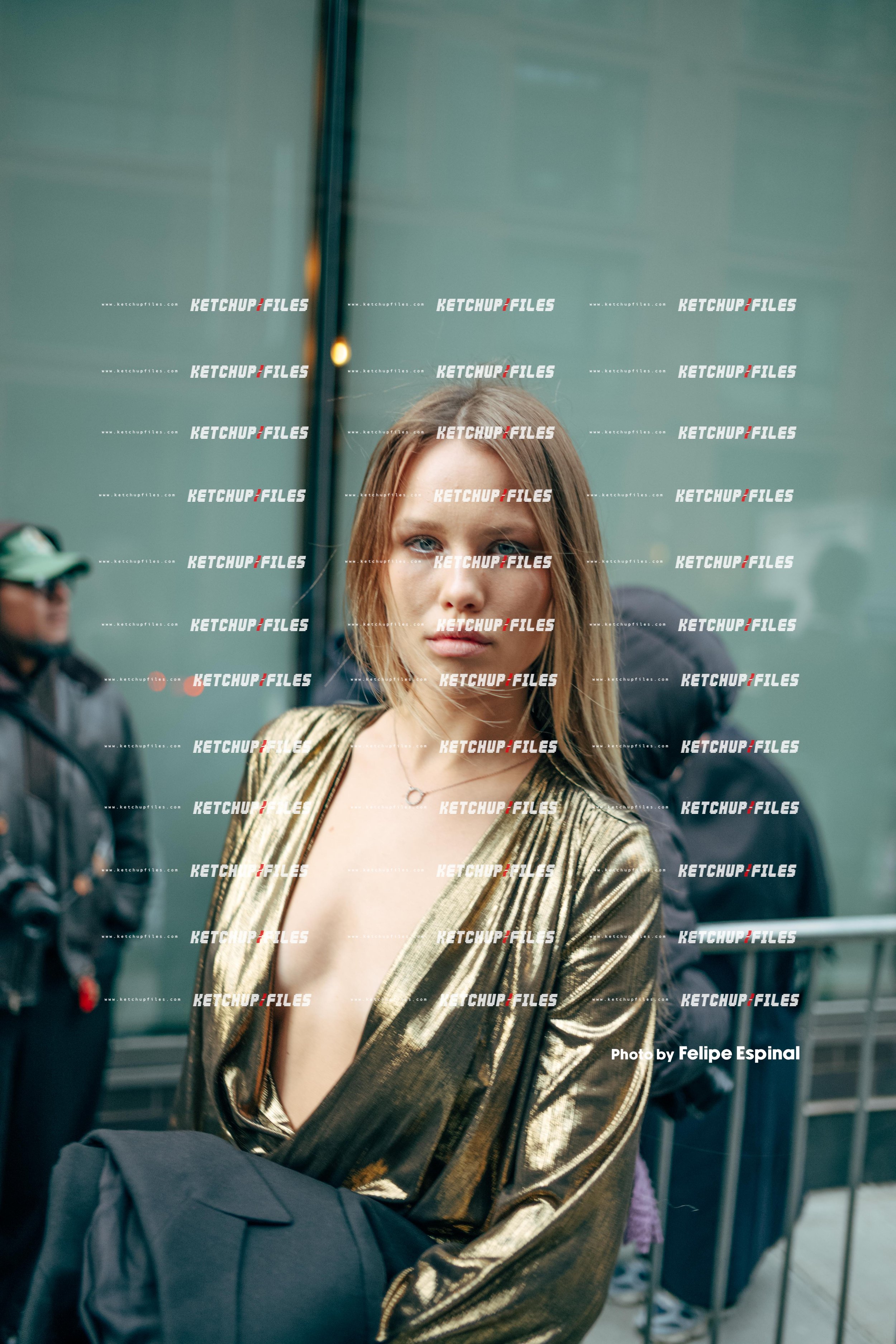Street Style Photo of Georgina Burk at the Christian Siriano FW26 New York Fashion Week Show