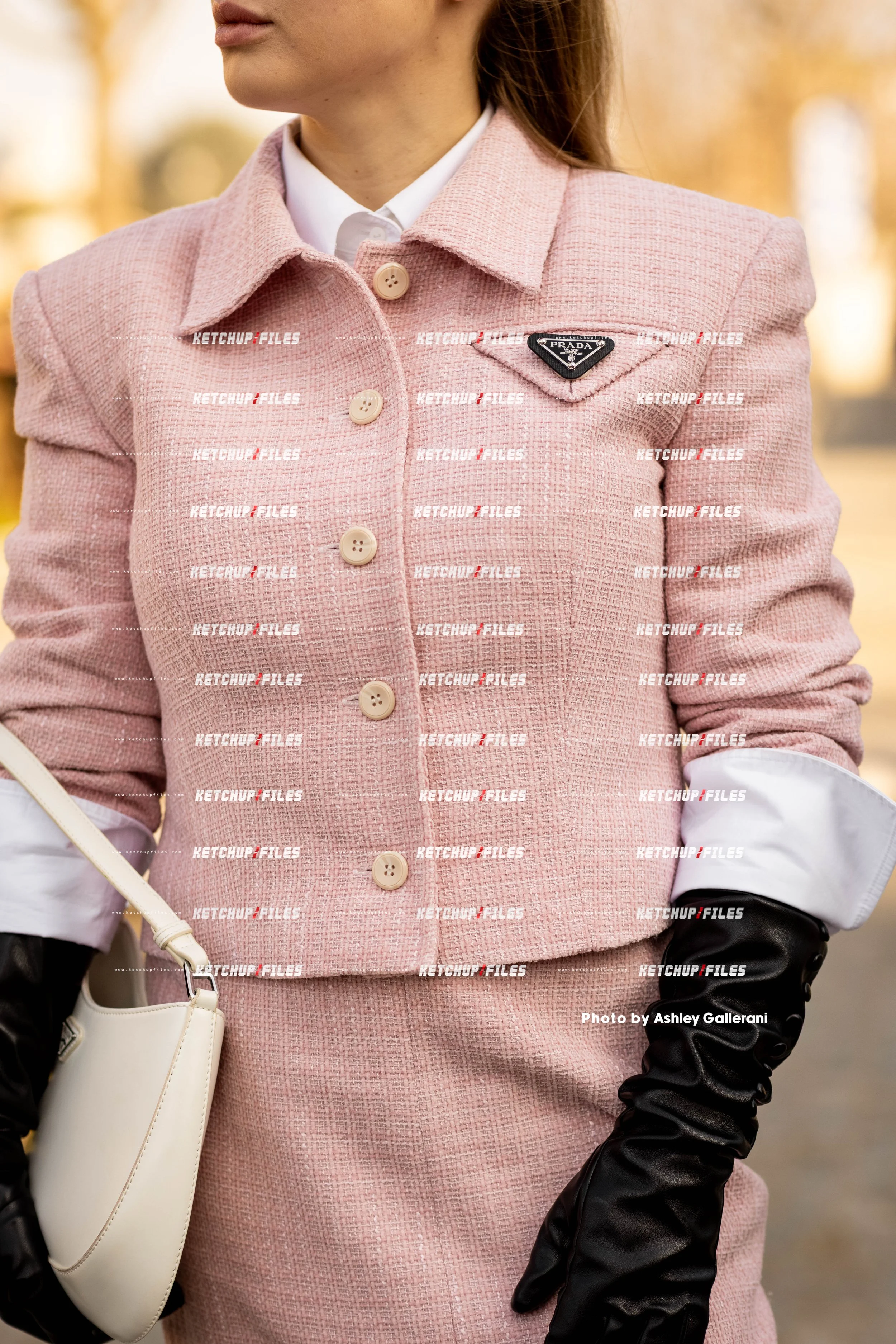 Street Style Photo of Guest at the Prada FW26 Milan Fashion Week Show