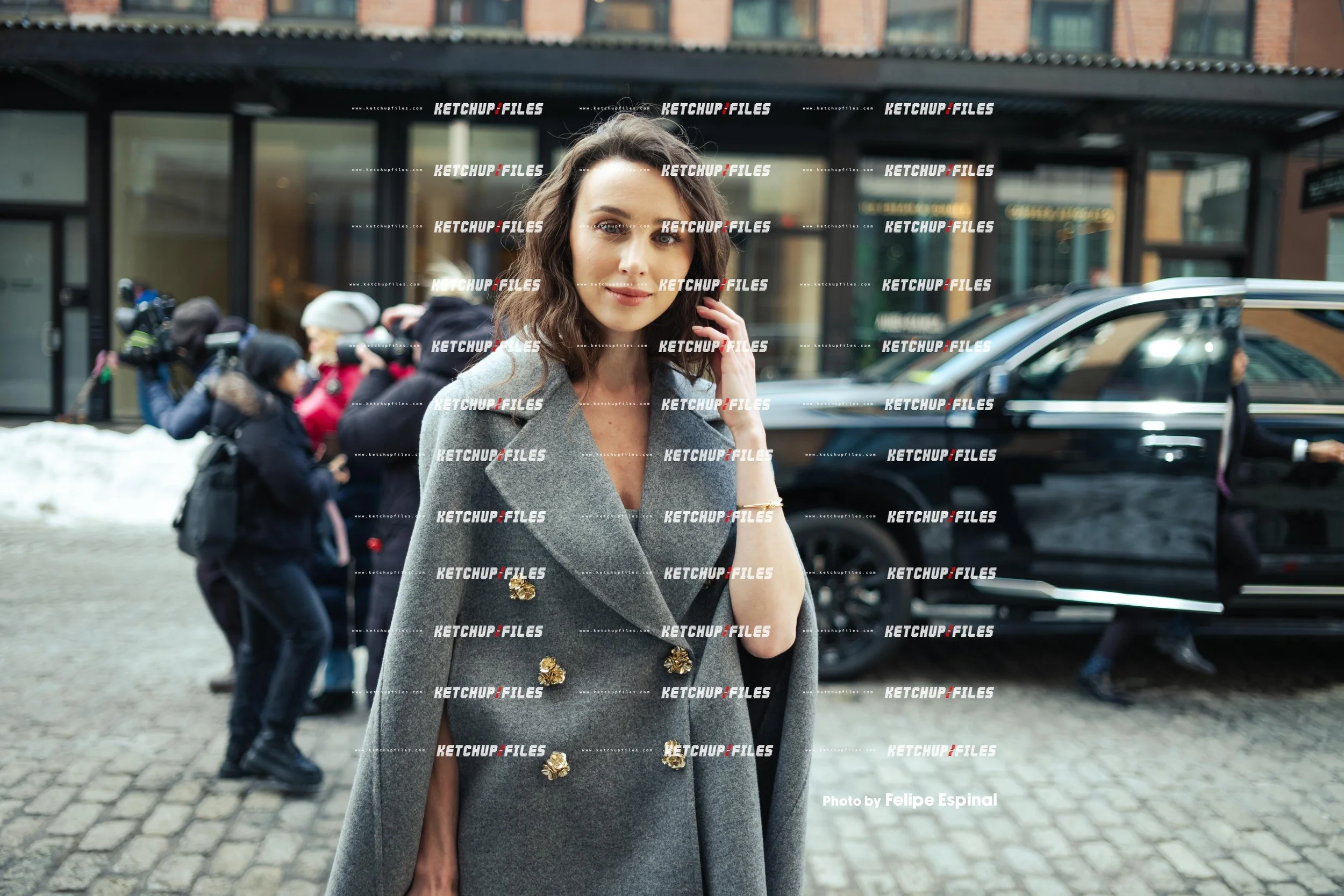 Street Style Photo of Mary Leest at the Carolina Herrera FW26 New York Fashion Week Show