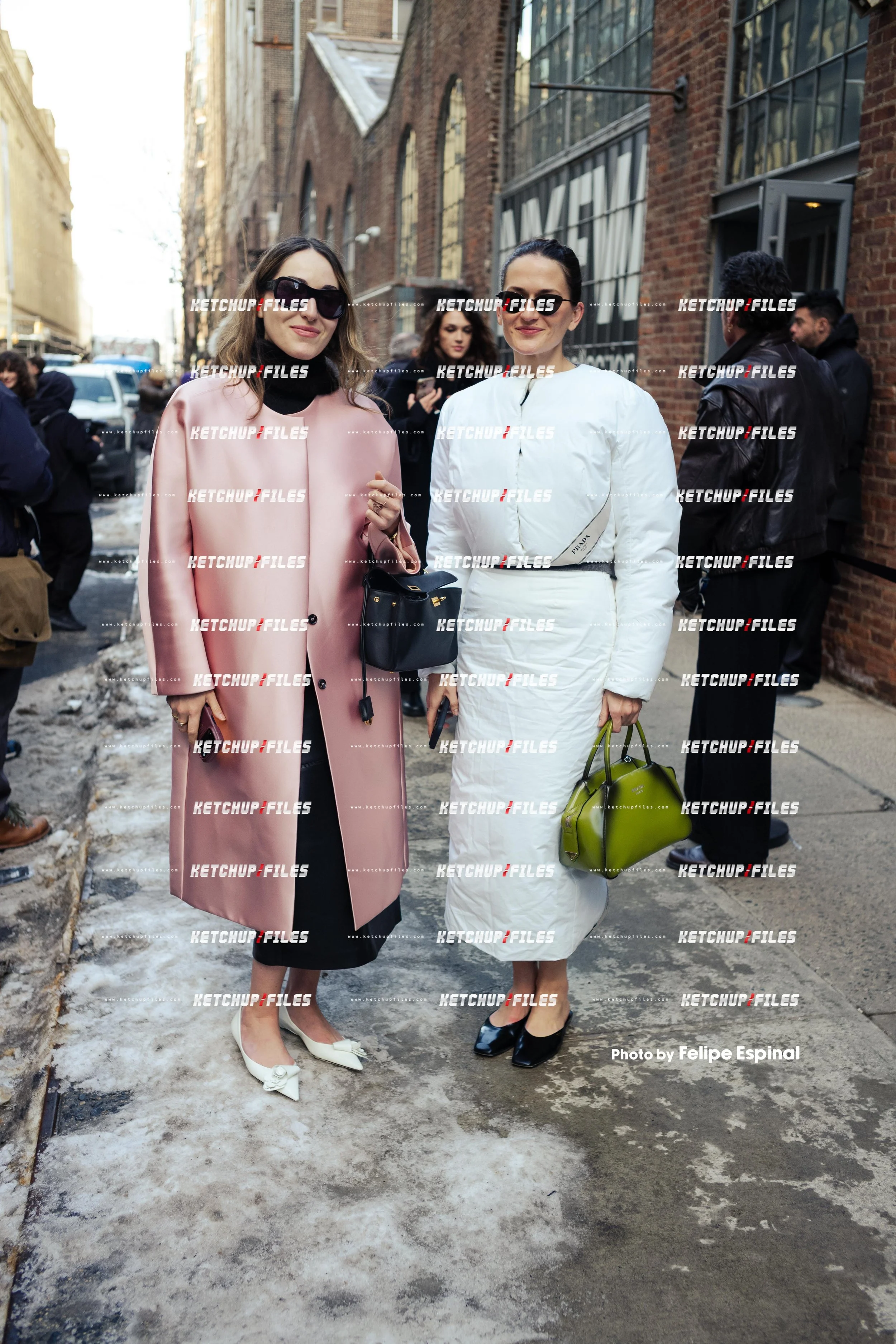Street Style Photo of Eliza Grace Huber and Guest at the Zankov FW26 New York Fashion Week Show