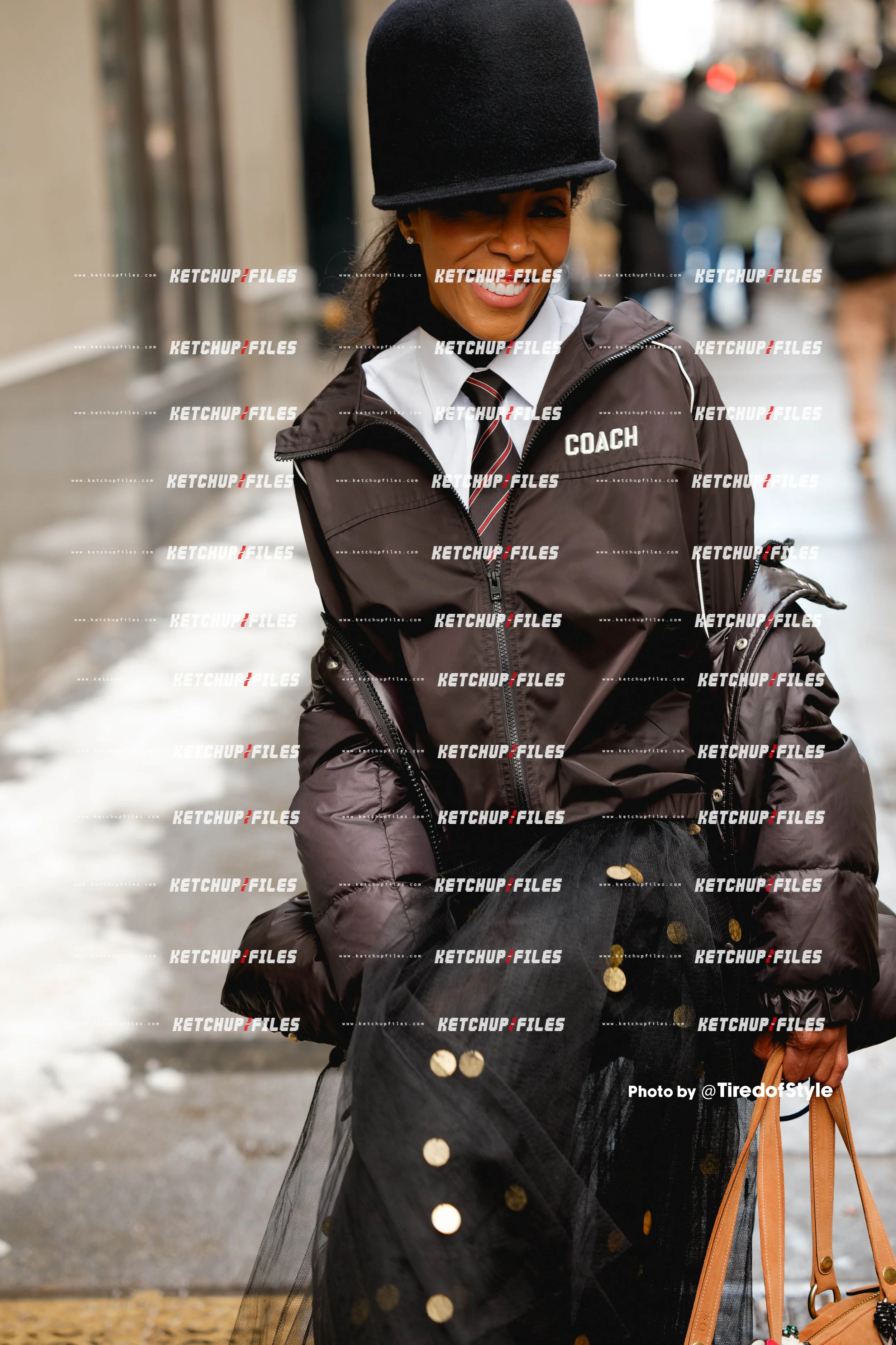 Street Style Photo of June Ambrose at the Coach FW26 New York Fashion Week Show