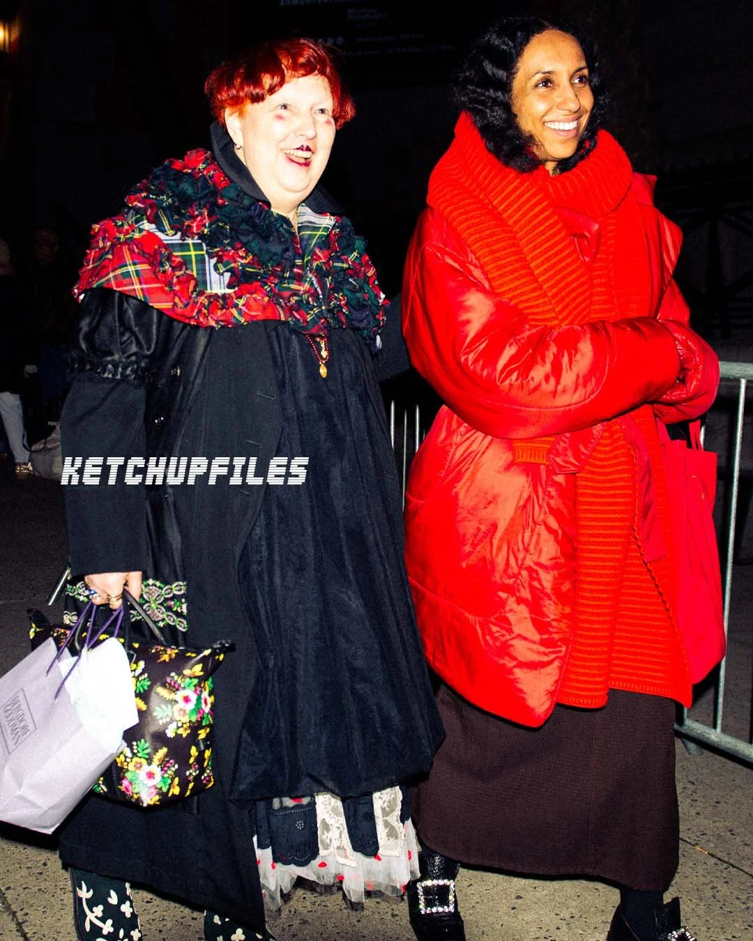 Lynn Yaeger & Chioma Nnadi Street Style_ Marc Jacobs New York Fashion Week FW 23 Fashion Show