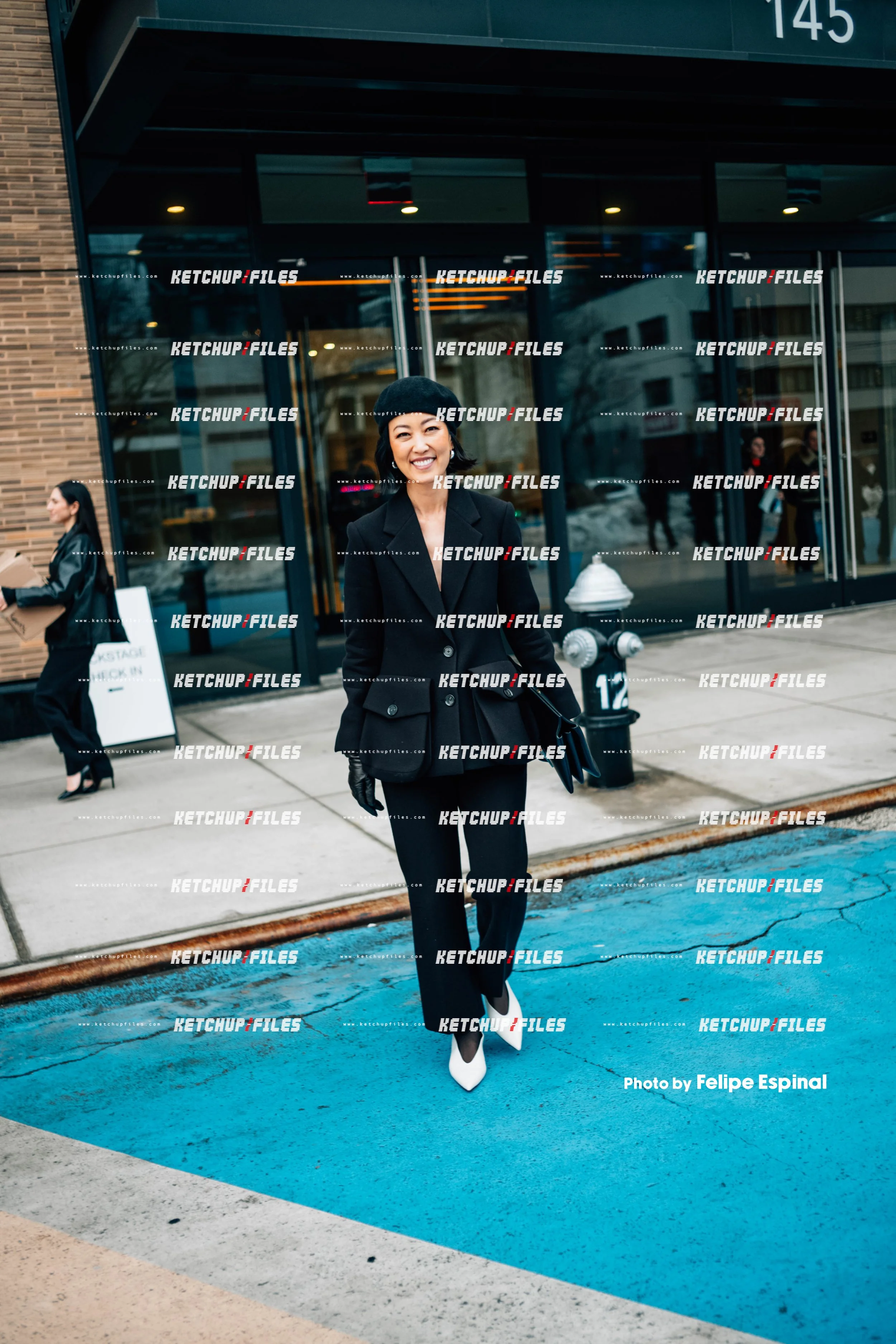 Street Style Photo of Julie Chung at the Proenza Schouler FW26 New York Fashion Week Show