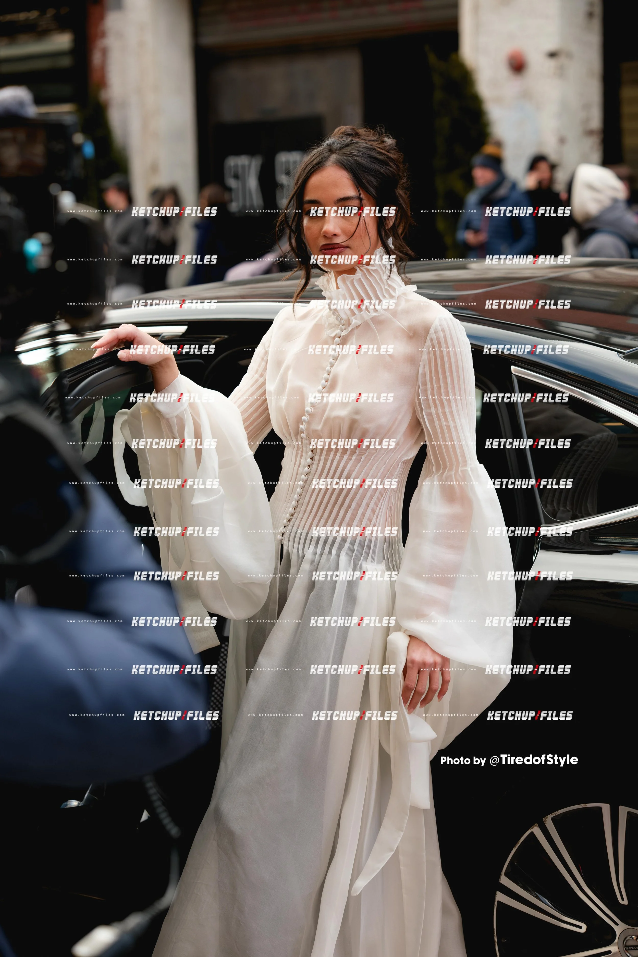 Street Style Photo of Guest at the Carolina Herrera  FW26 New York Fashion Week Show