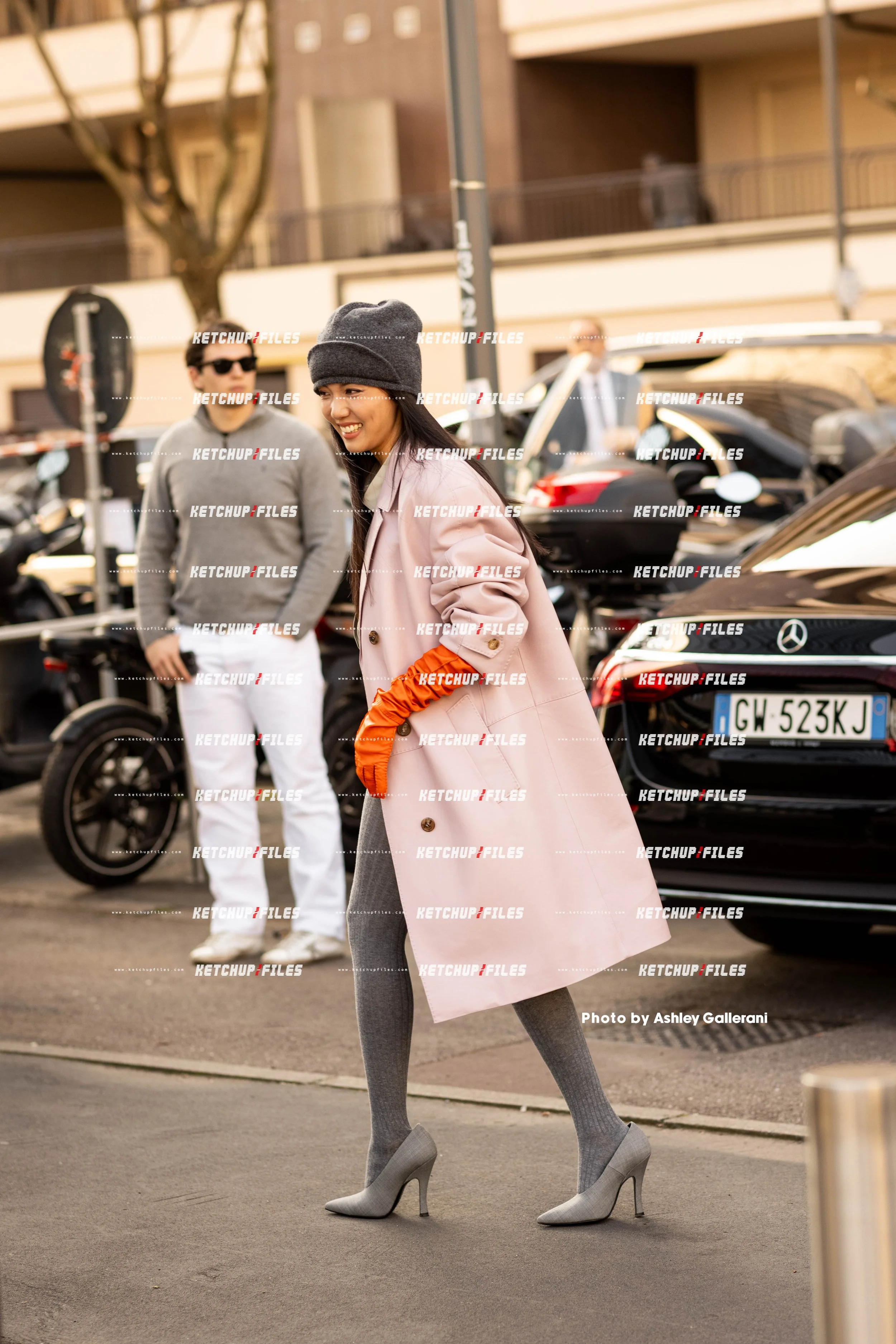 Street Style Photo of Yoyo Cao at the Prada FW26 Milan Fashion Week Show