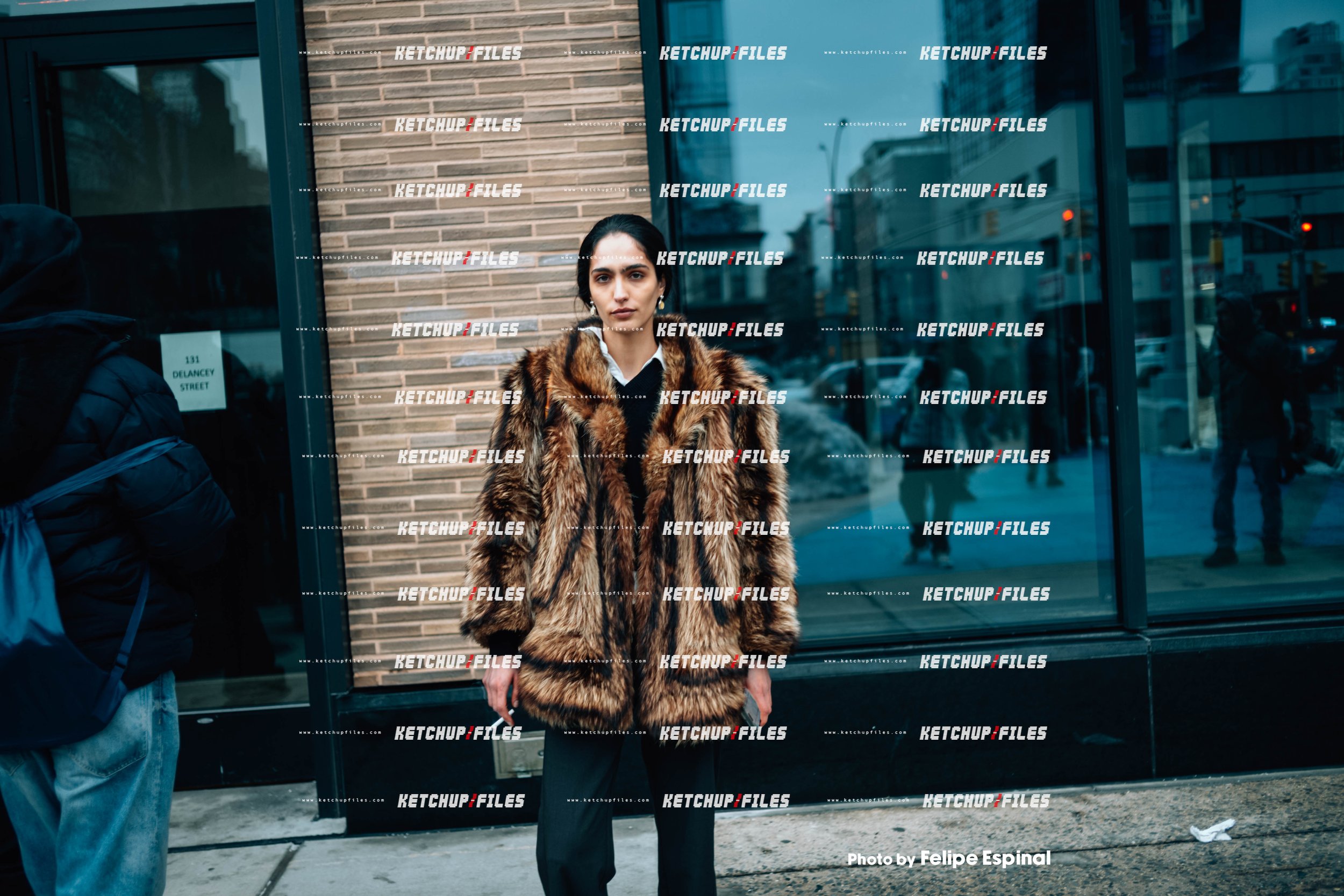 Street Style Photo of Sara Caballero at the Proenza Schouler FW26 New York Fashion Week Show