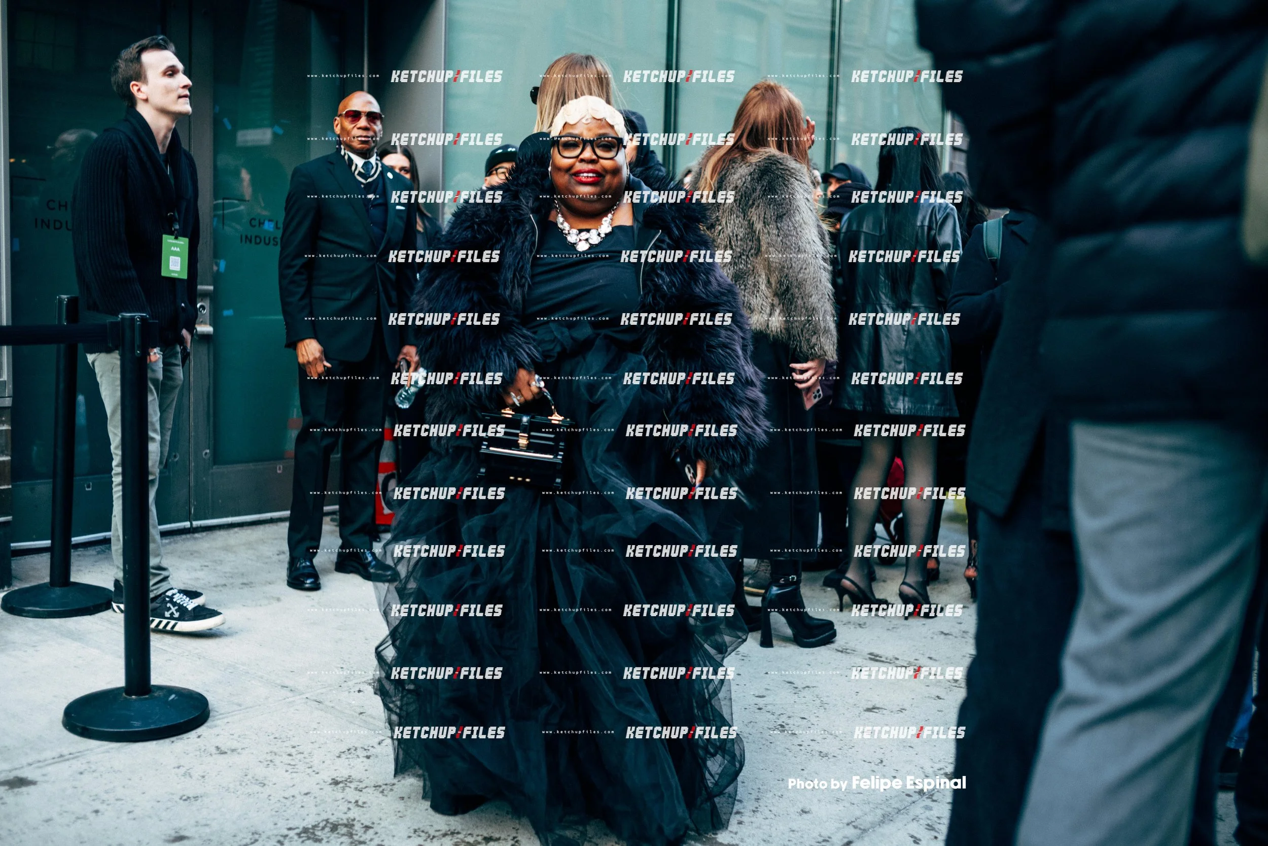 Street Style Photo of Guest at the Christian Siriano FW26 New York Fashion Week Show