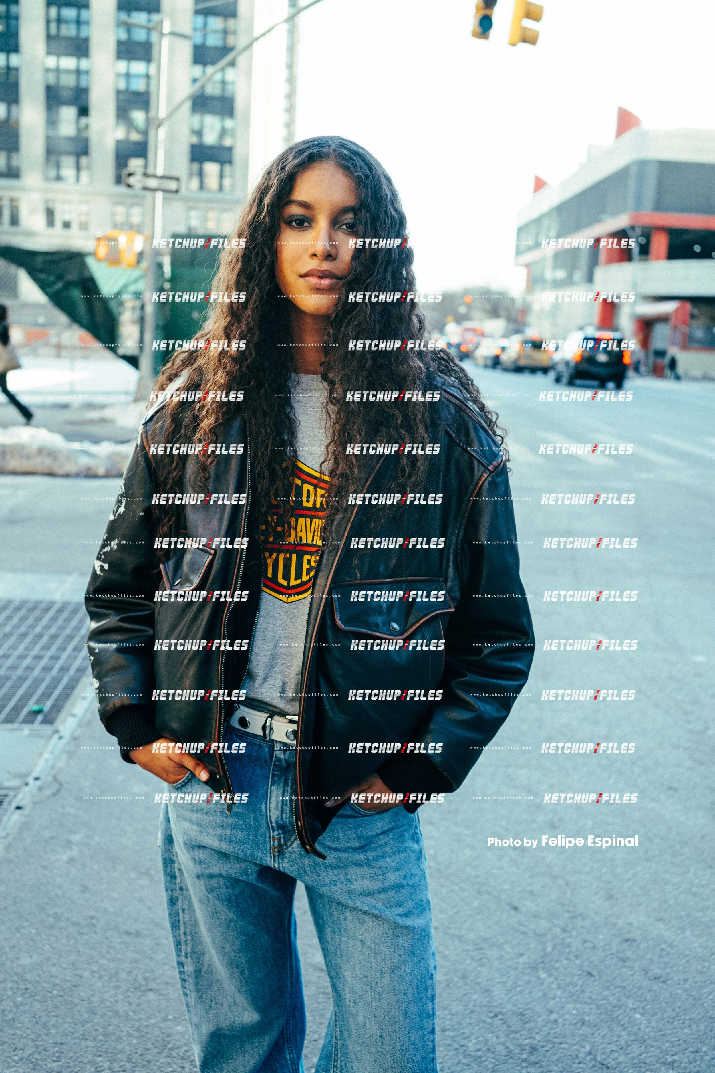 Street Style Photo of Luna Yohannan at the 7 For All Mankind FW26 New York Fashion Week Show