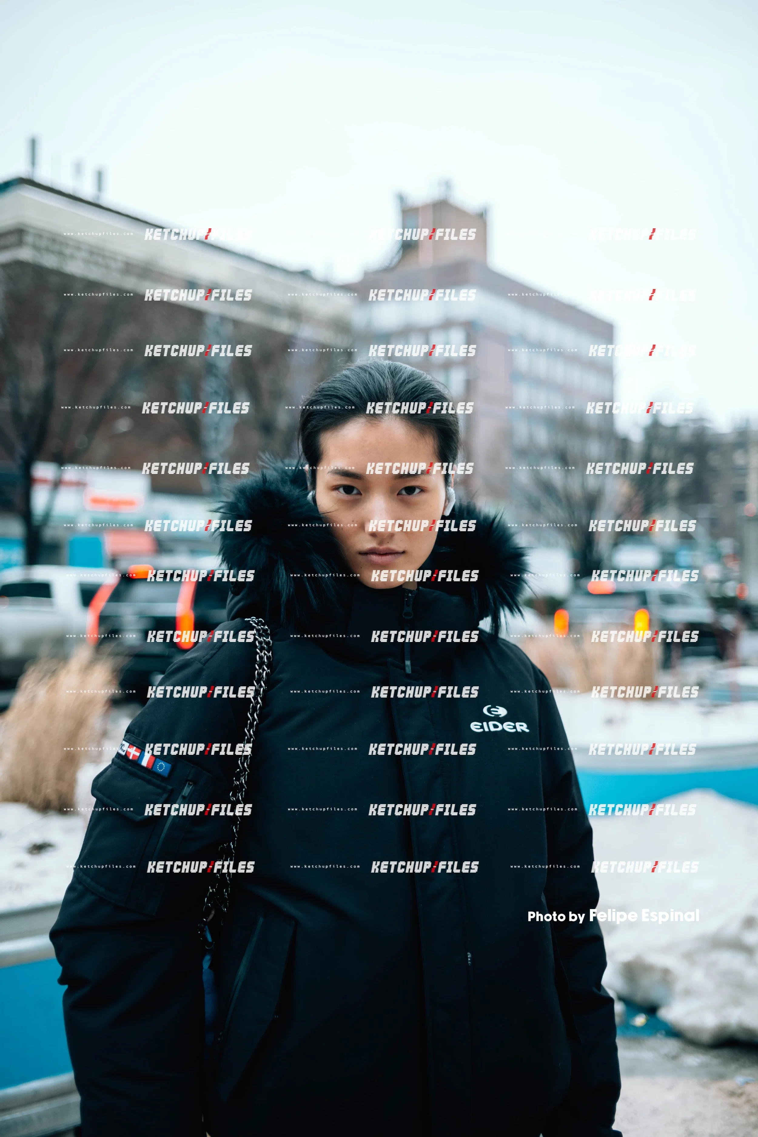 Street Style Photo of Qiuyue Li at the Proenza Schouler FW26 New York Fashion Week Show