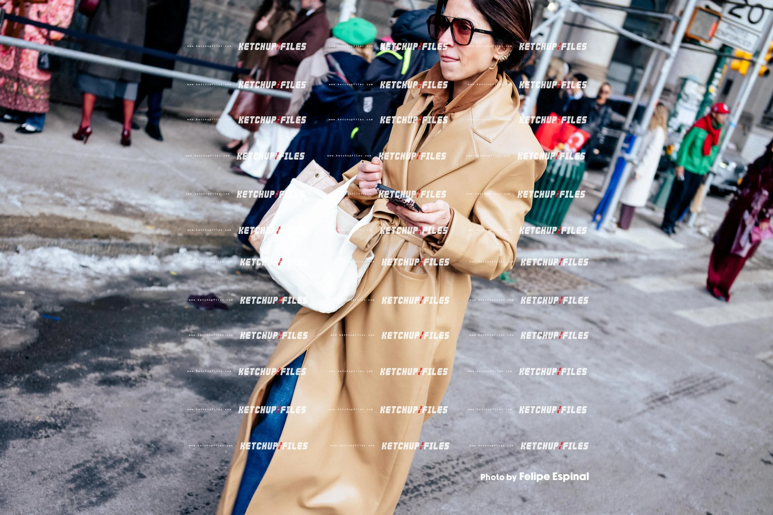 Street Style Photo of Guest at the Alice + Olivia FW26 New York Fashion Week Show