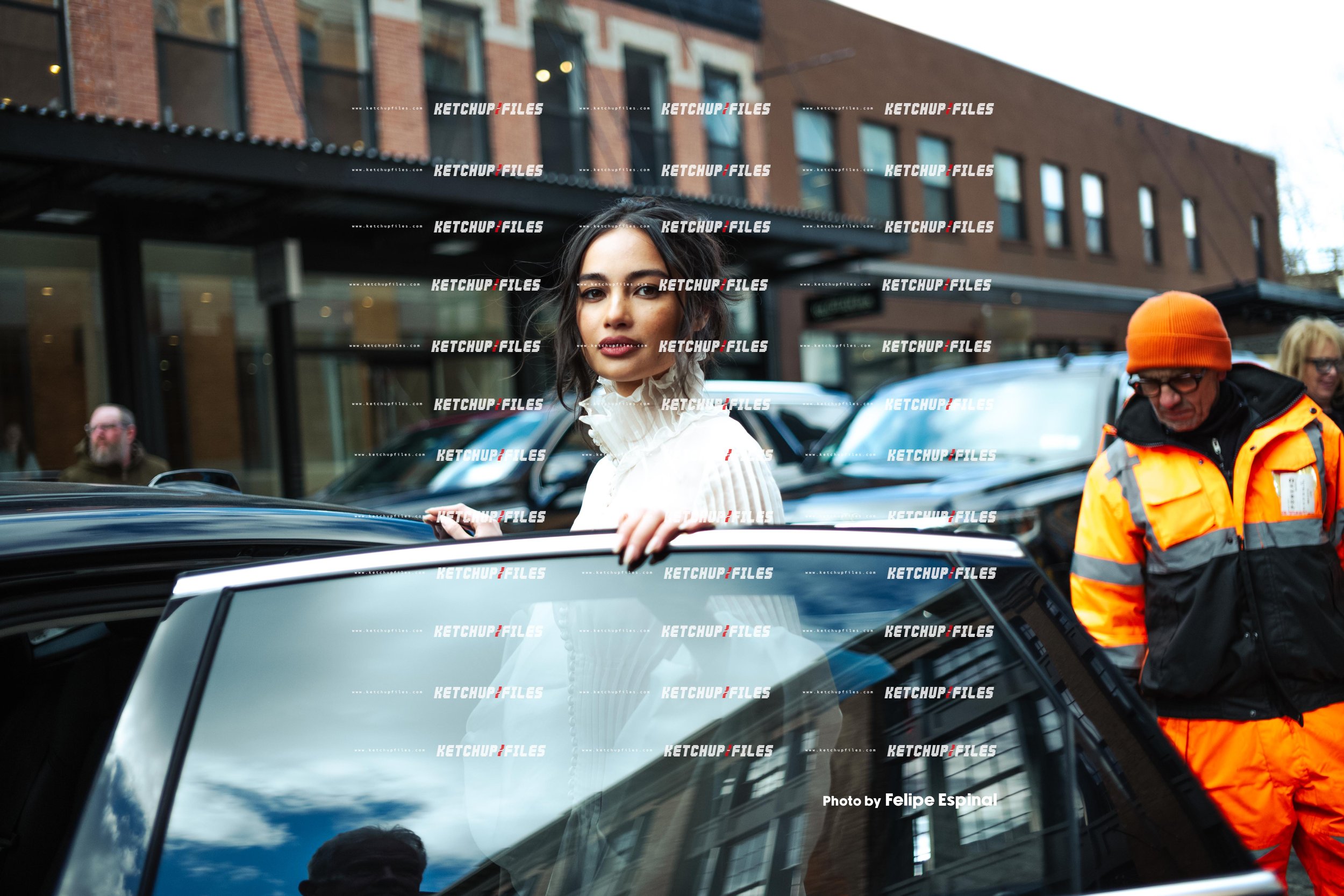 Street Style Photo of Kelsey Merritt at the Carolina Herrera FW26 New York Fashion Week Show