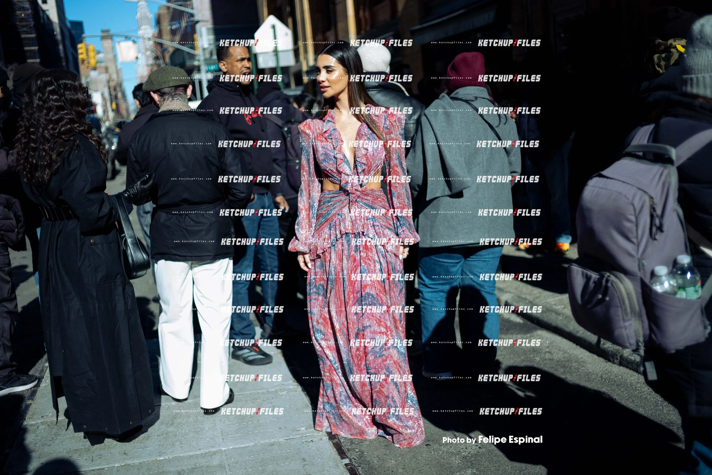 Street Style Photo of Victoria Ruiz at the PatBo FW26 New York Fashion Week Show