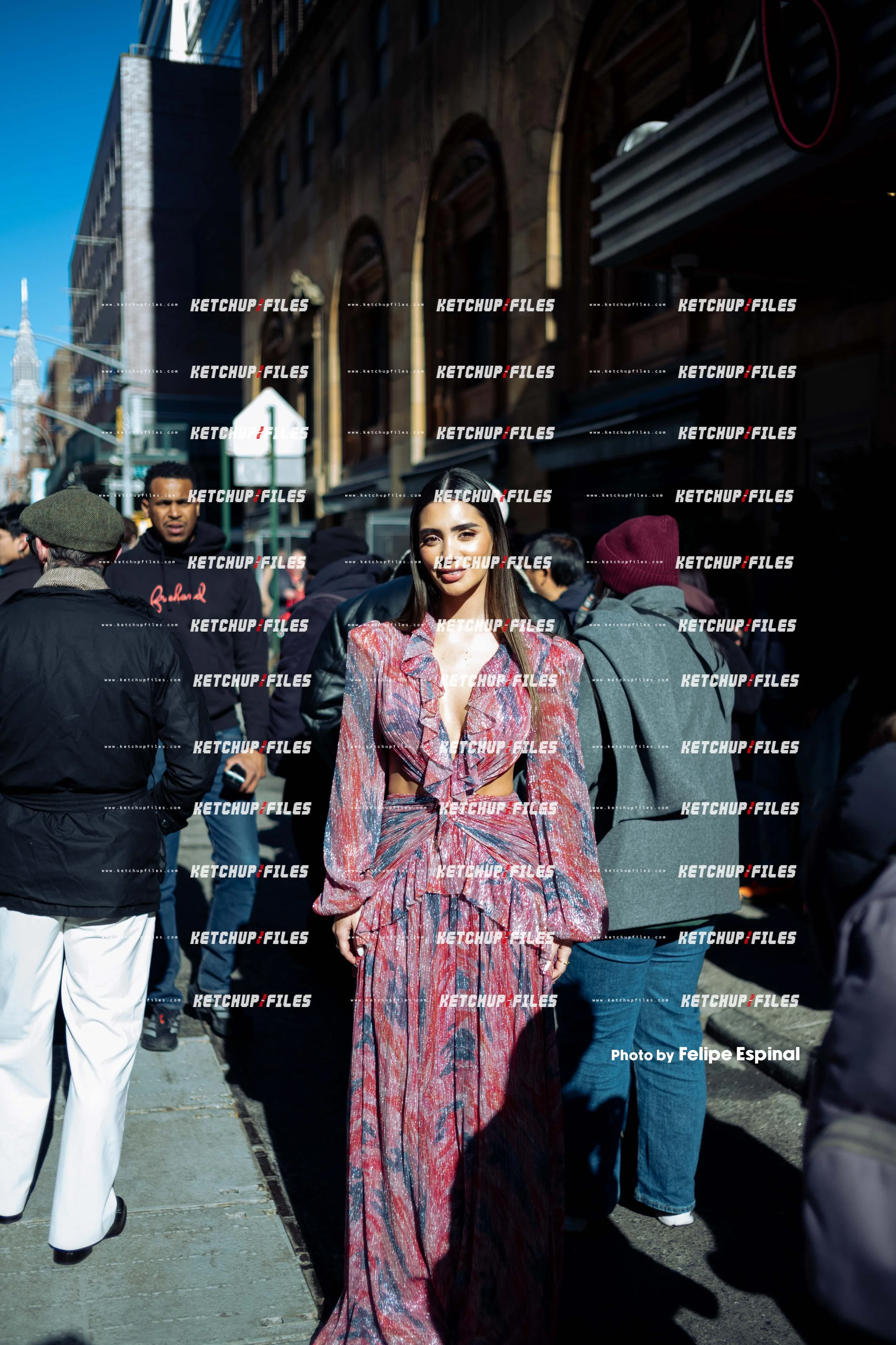Street Style Photo of Victoria Ruiz at the PatBo FW26 New York Fashion Week Show
