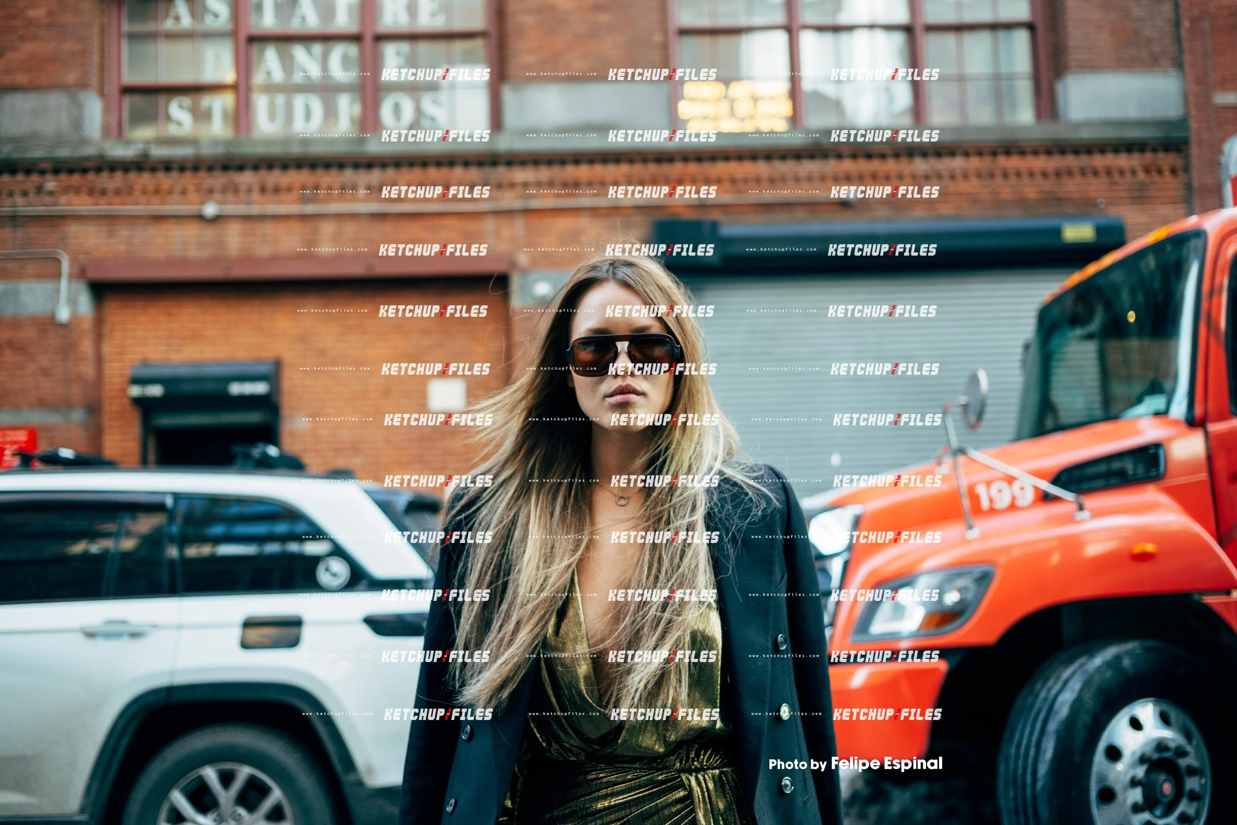 Street Style Photo of Georgina Burk at the Christian Siriano FW26 New York Fashion Week Show