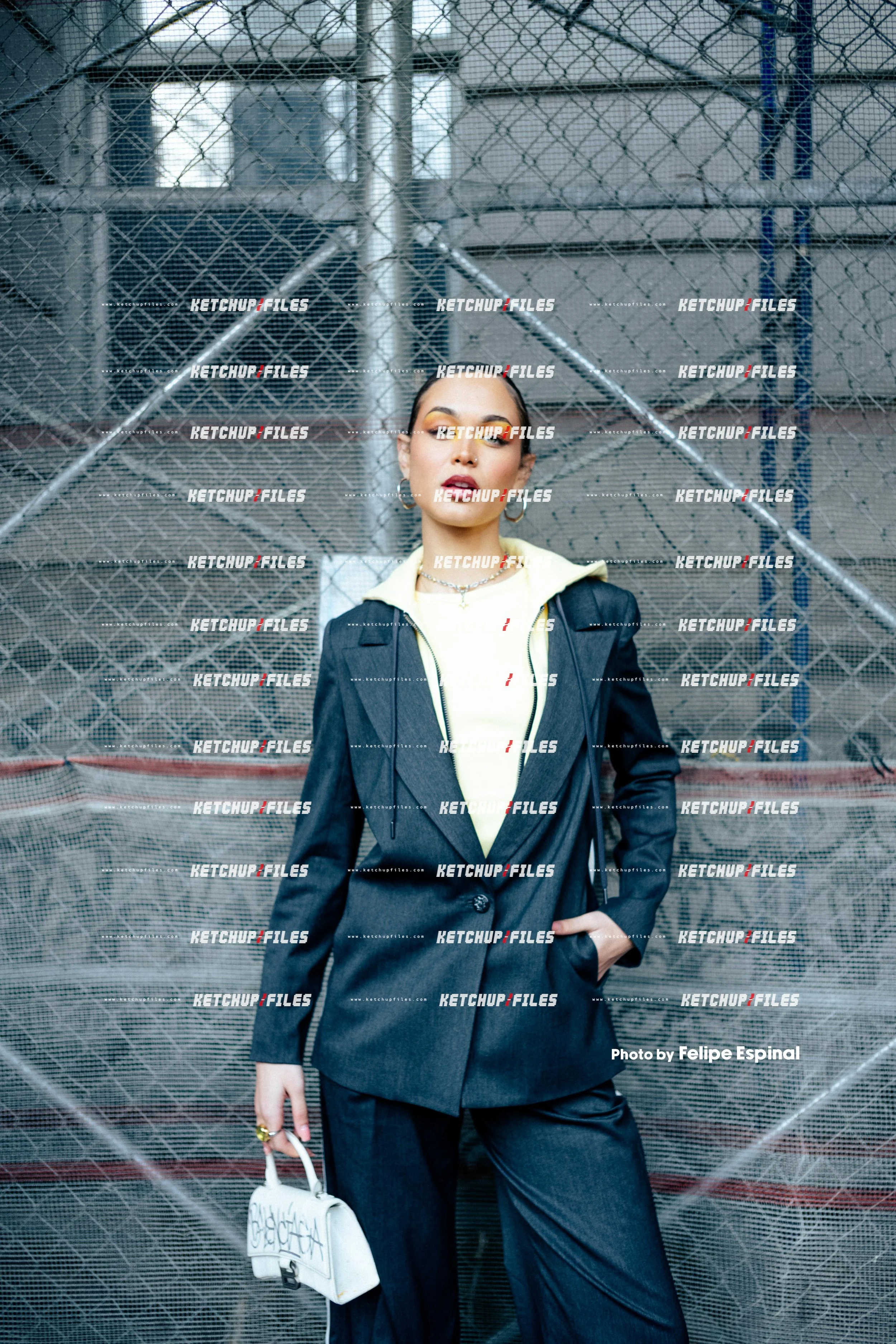 Street Style Photo of Guest at the Alice + Olivia FW26 New York Fashion Week Show