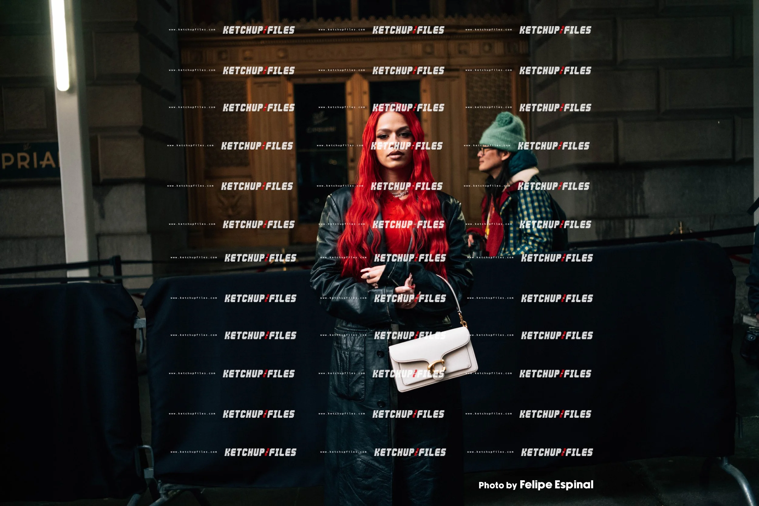 Street Style Photo of Badmómzjay at the Coach FW26 New York Fashion Week Show