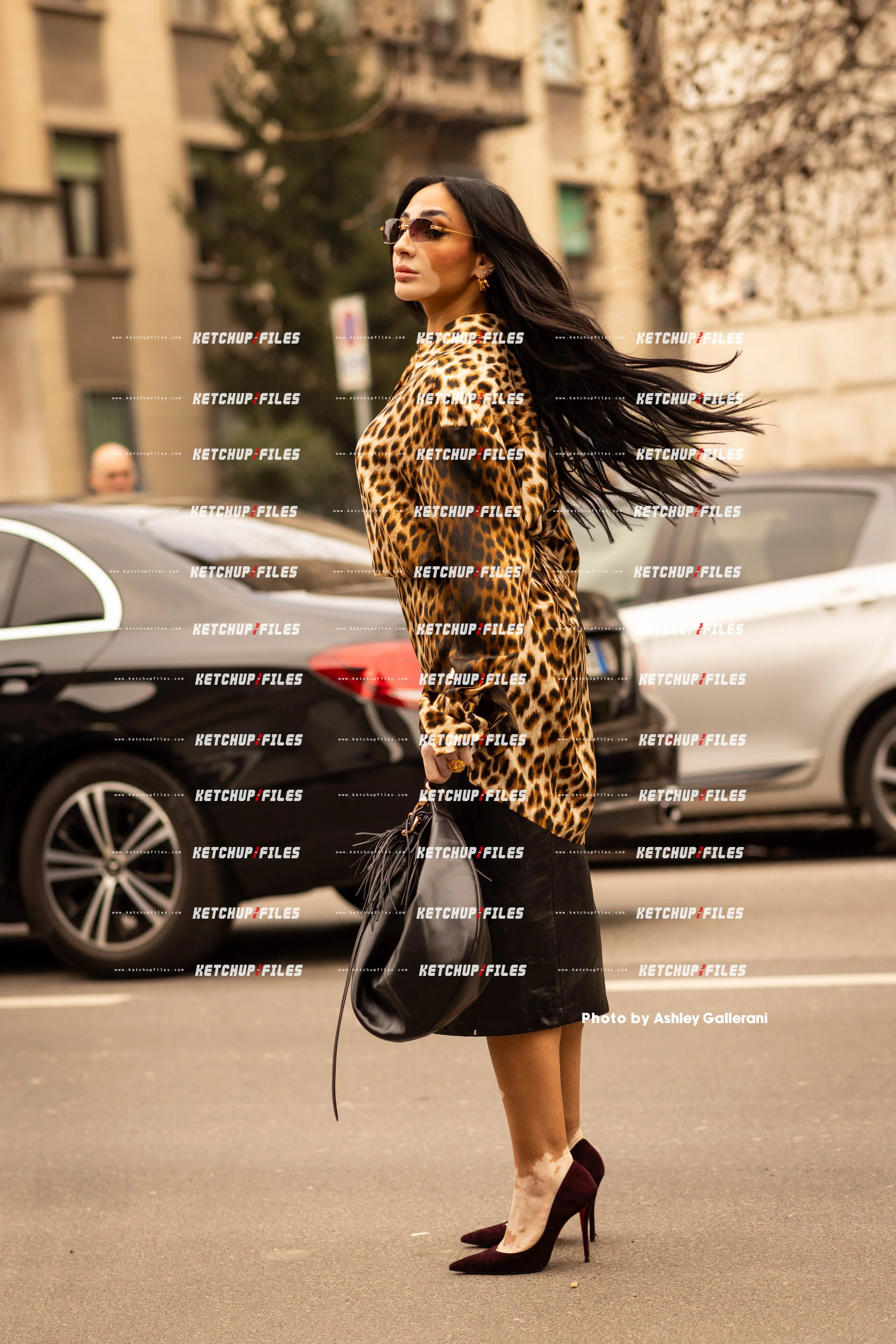Street Style Photo of Guest at the Sportmax FW26 Milan Fashion Week Show