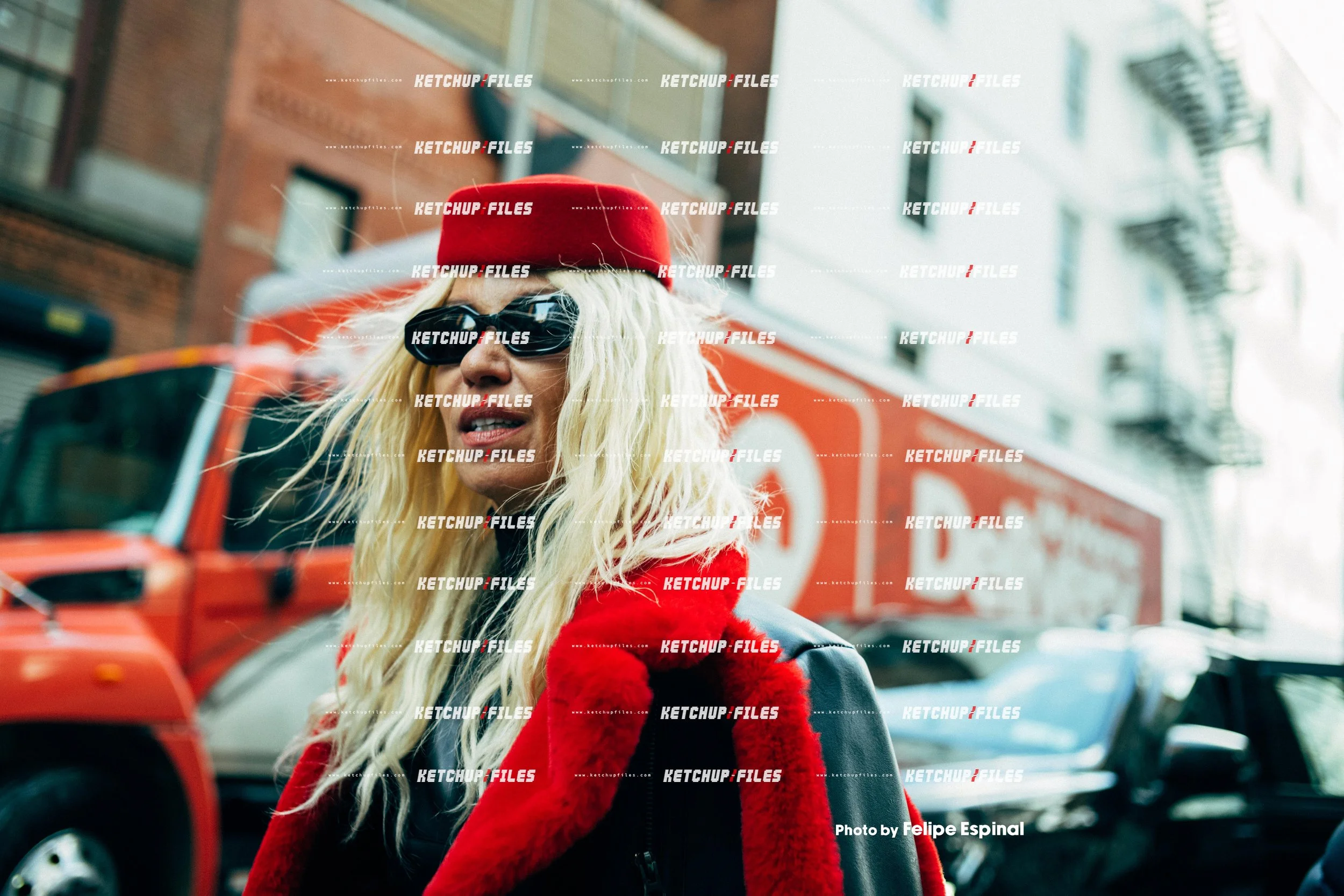 Street Style Photo of Denisa Palsha at the Christian Siriano FW26 New York Fashion Week Show