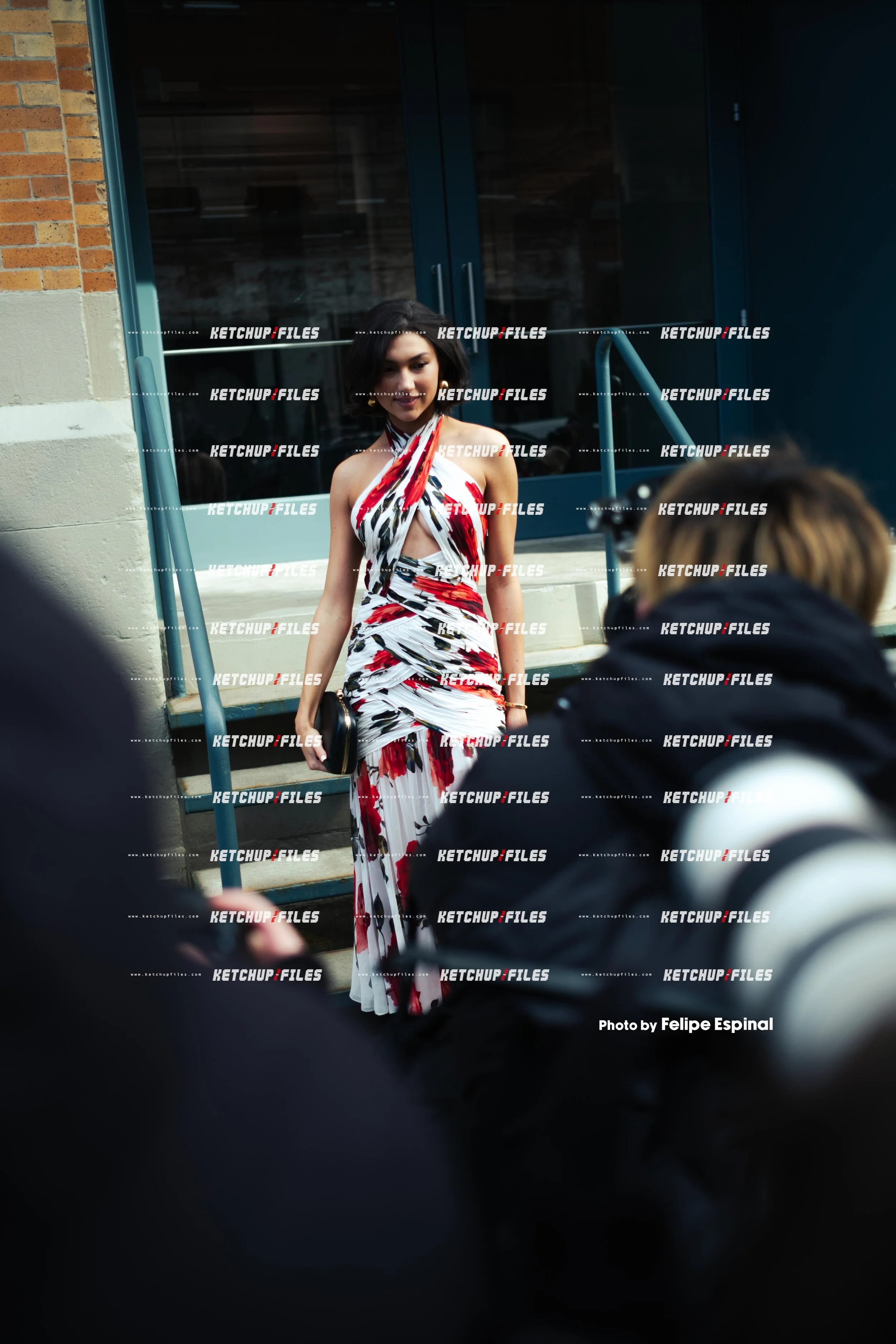 Street Style Photo of Kate Bartlett at the Carolina Herrera FW26 New York Fashion Week Show