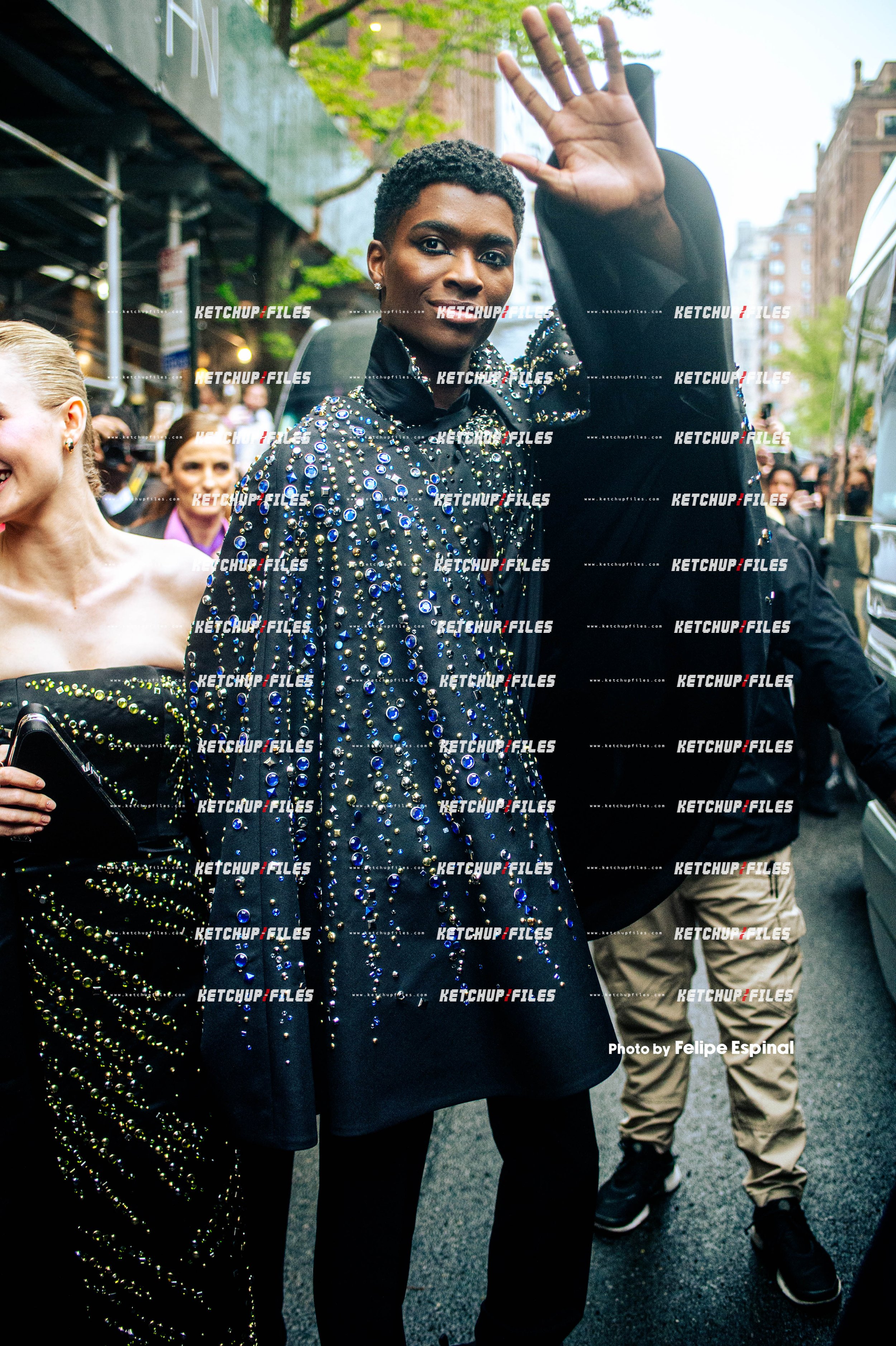 Street Style Photo of Alton Mason Arriving to the Met Gala 2022 New York City Street Style