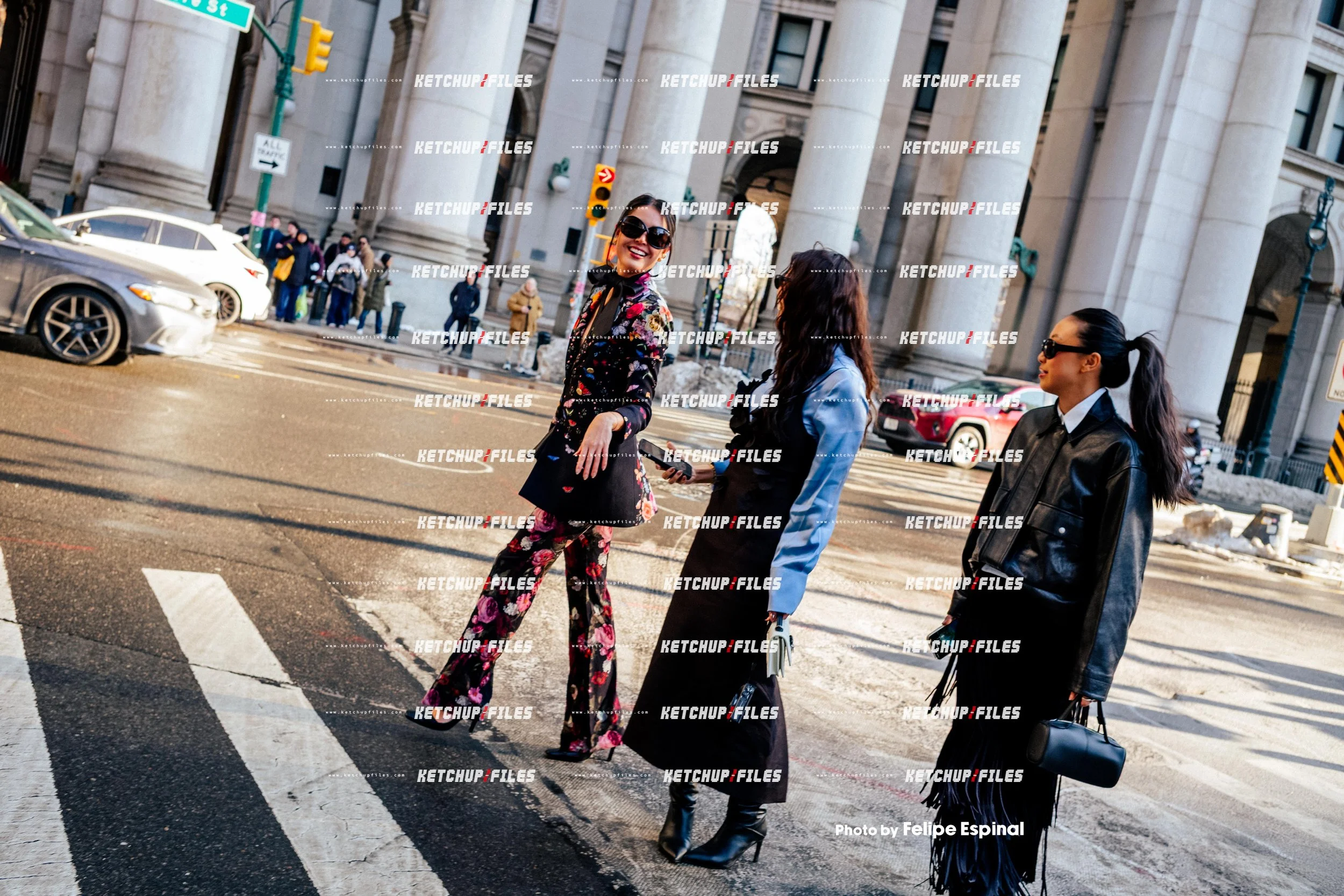 Street Style Photo of Guest at the Alice + Olivia FW26 New York Fashion Week Show