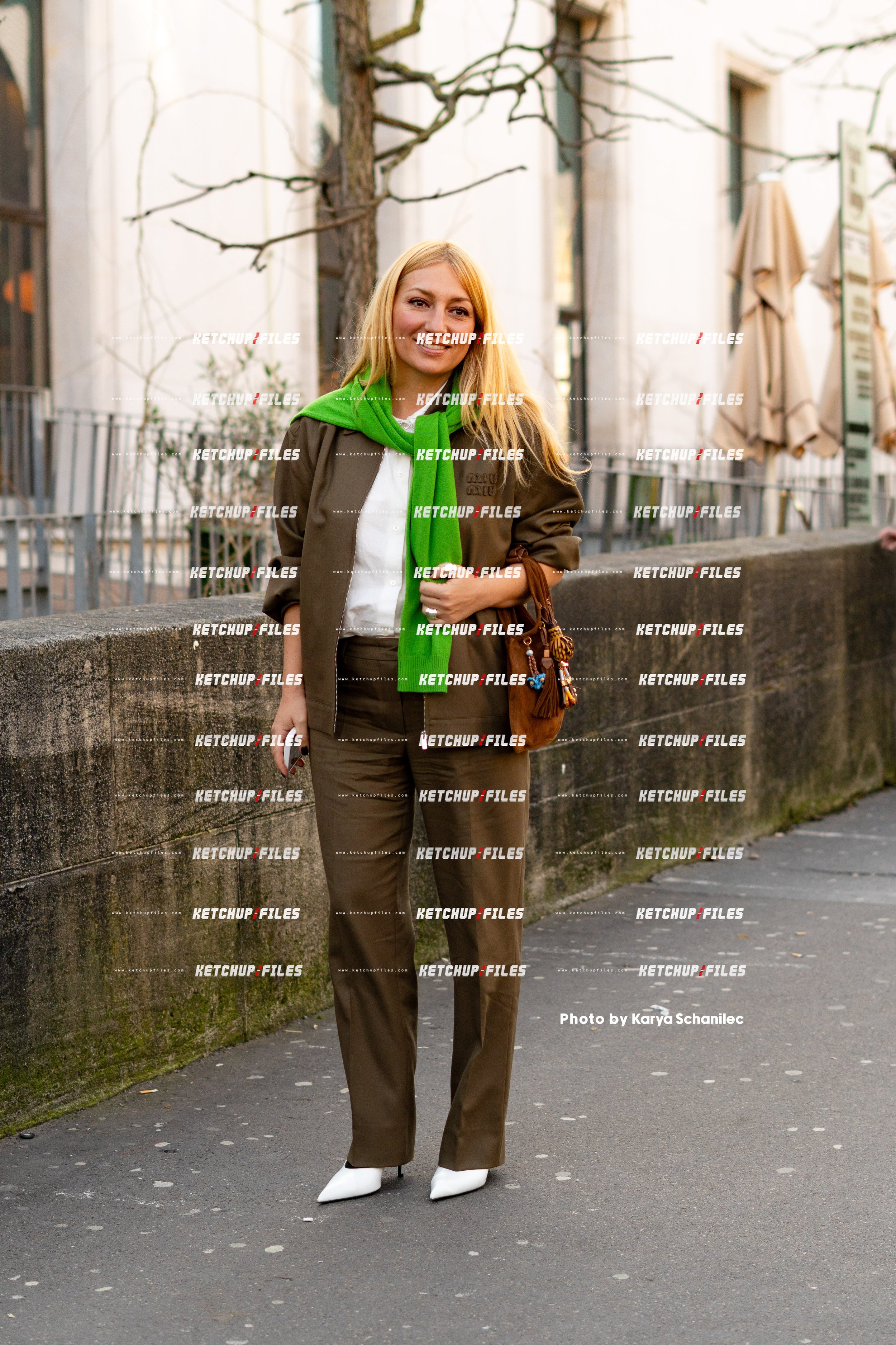 Street Style Photo of Guest at Cecilie Bahnsen FW25 Show Paris Fashion Week Fall Winter 2025