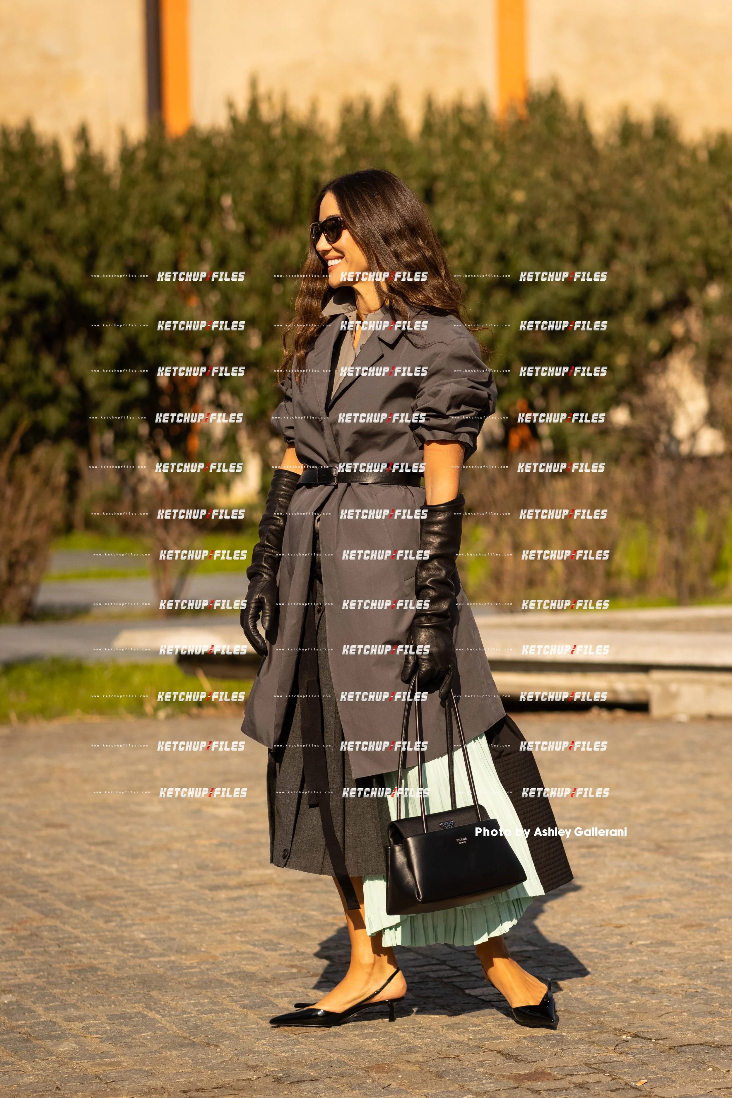 Street Style Photo of Tamara Kalinic at the Prada FW26 Milan Fashion Week Show