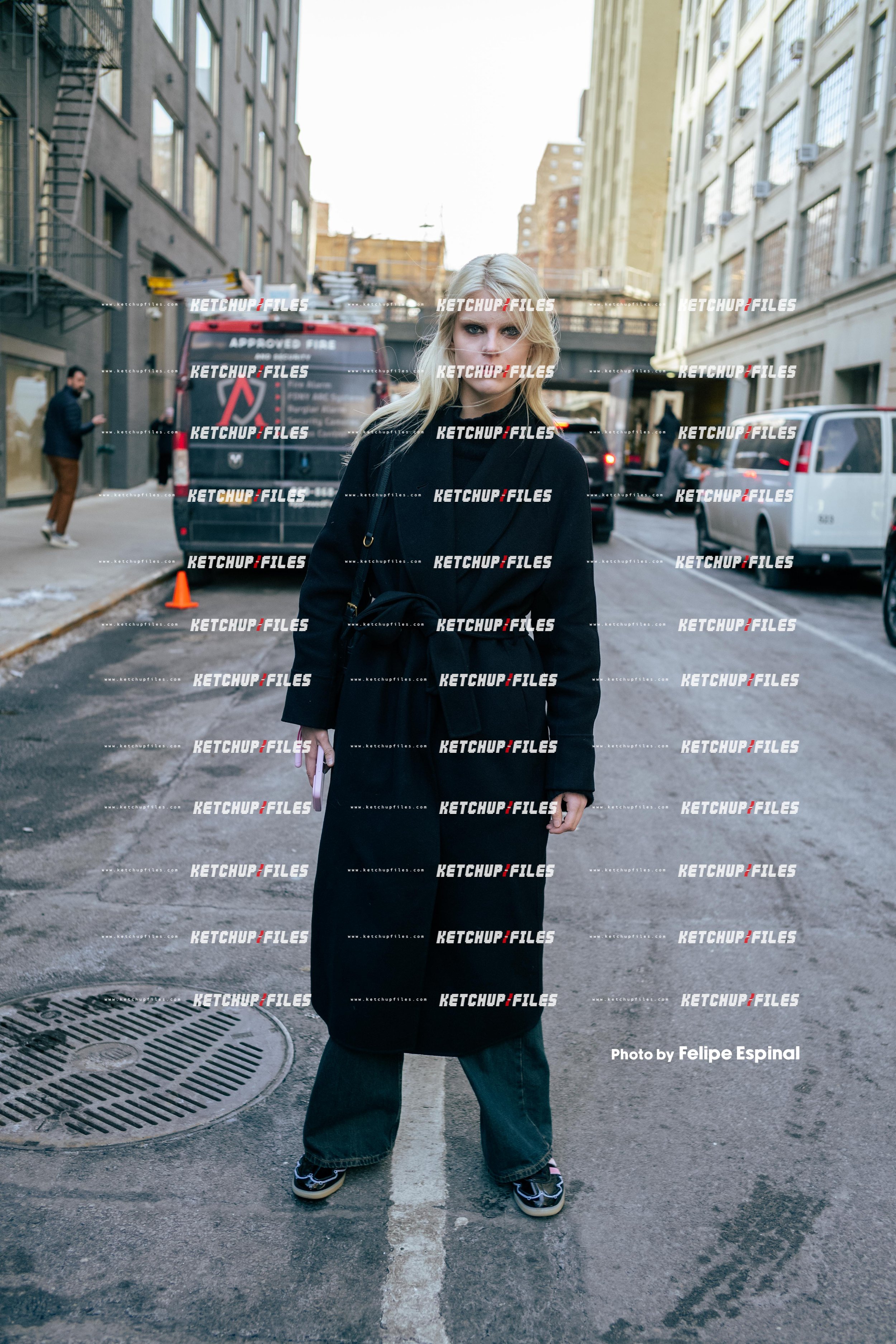 Street Style Photo of Eliise Jaasma at the Zankov FW26 New York Fashion Week Show